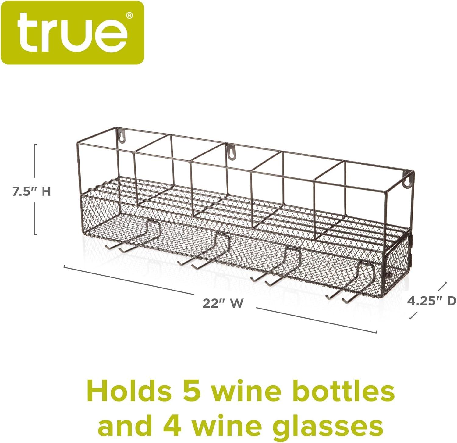 Wall Mounted Wire Wine Shelf and Cork Cage