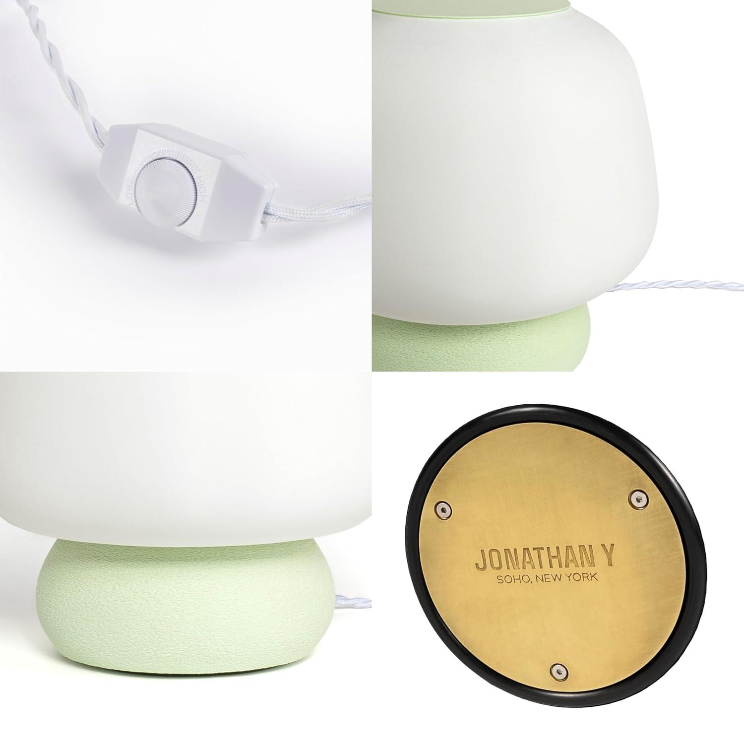 JONATHAN Y USA1004B 3D Printed Dimmable LED Table Lamp Mushroom 10" Modern Classic Plant-Based PLA for Living Room, Dorm, Home, Office (LED Bulb Included), Blue/White/Light