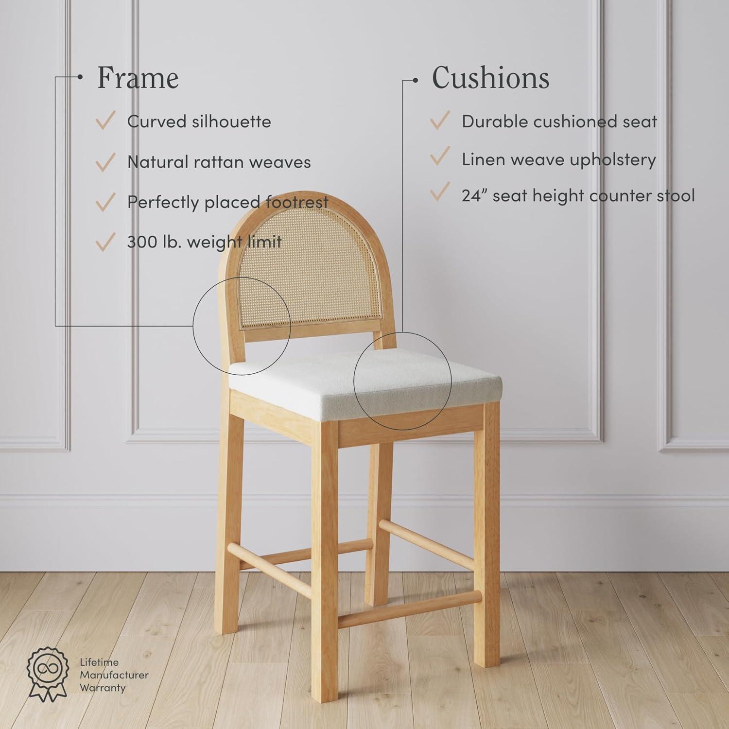 Nathan James Upholstered Counter Stool (Set of 2)
