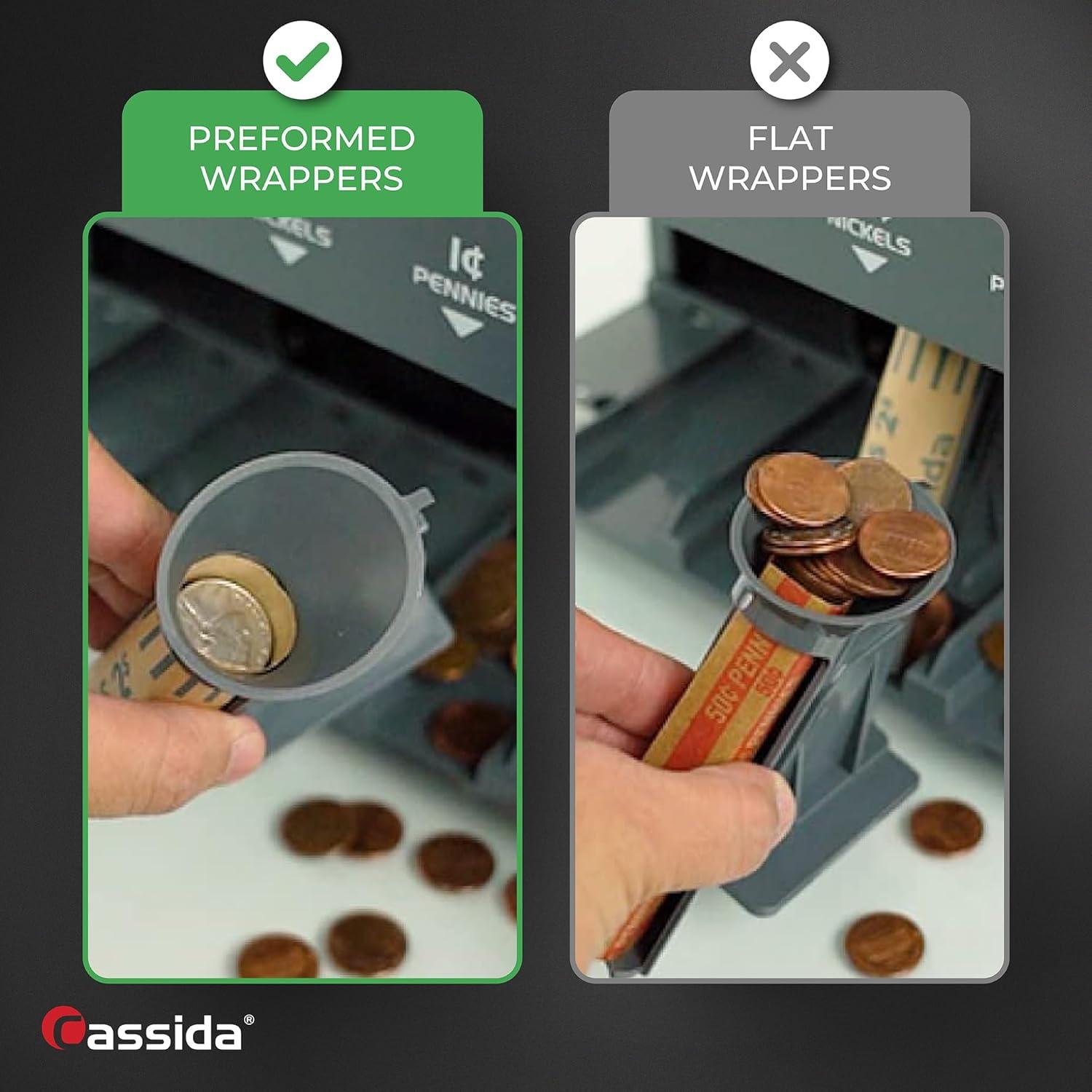 Cassida C300 Coin Counter/Sorter with a 300 Coins Per Minute Speed | Printing Compatible | Quickload Technology