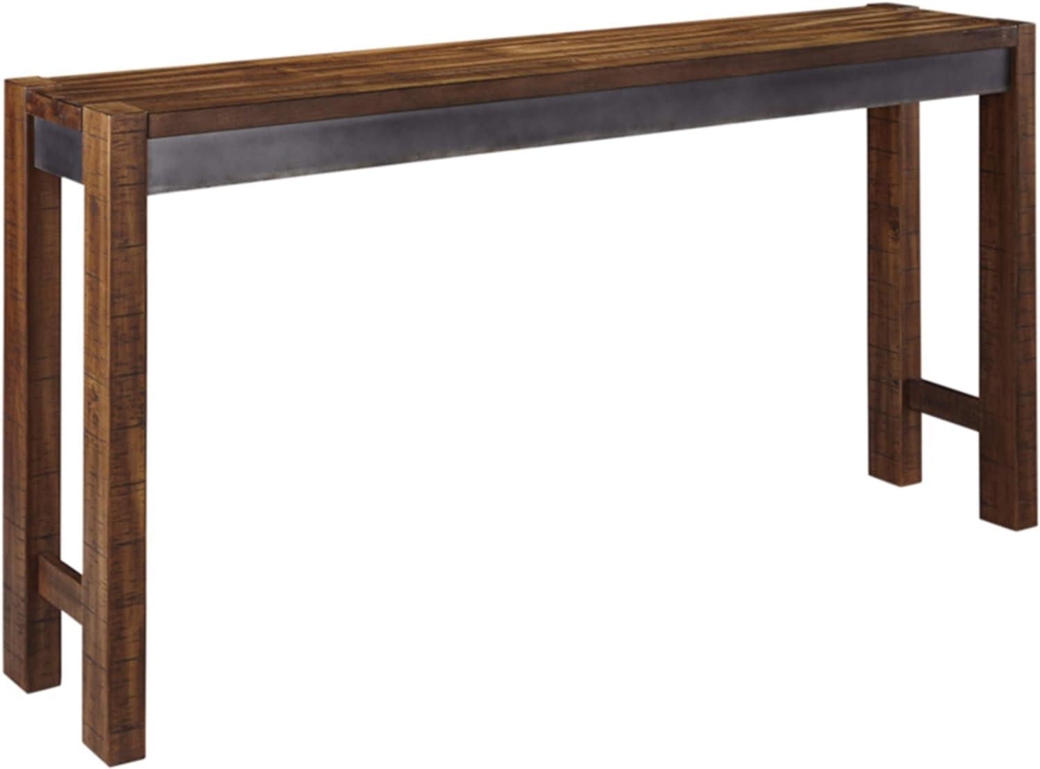 Torjin Industrial Gray-Brown Long Counter Dining Table