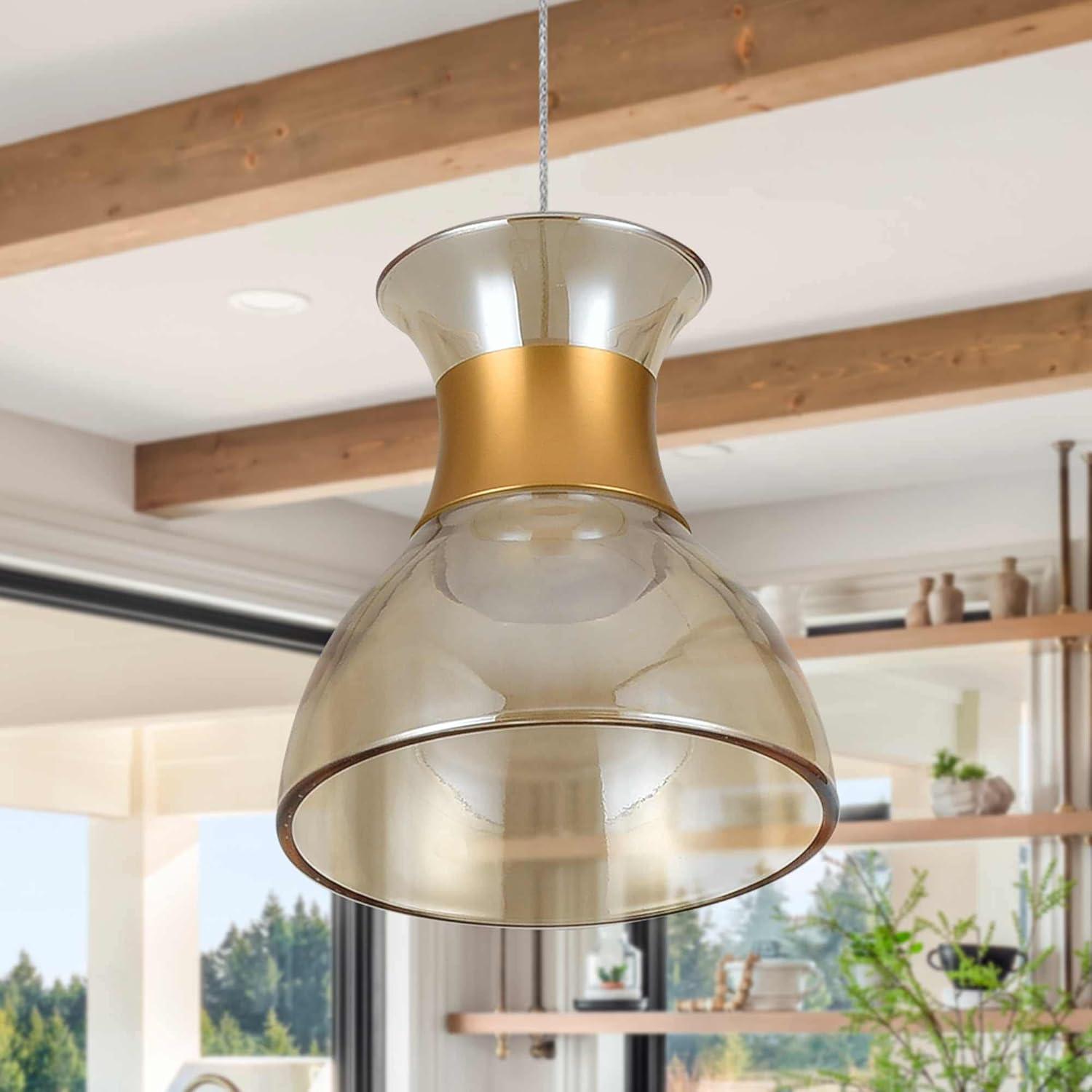 Palermo 7-in 100-277V Up-Down 1-Light ETL Certified Integrated LED Height Adjustable Pendant Light