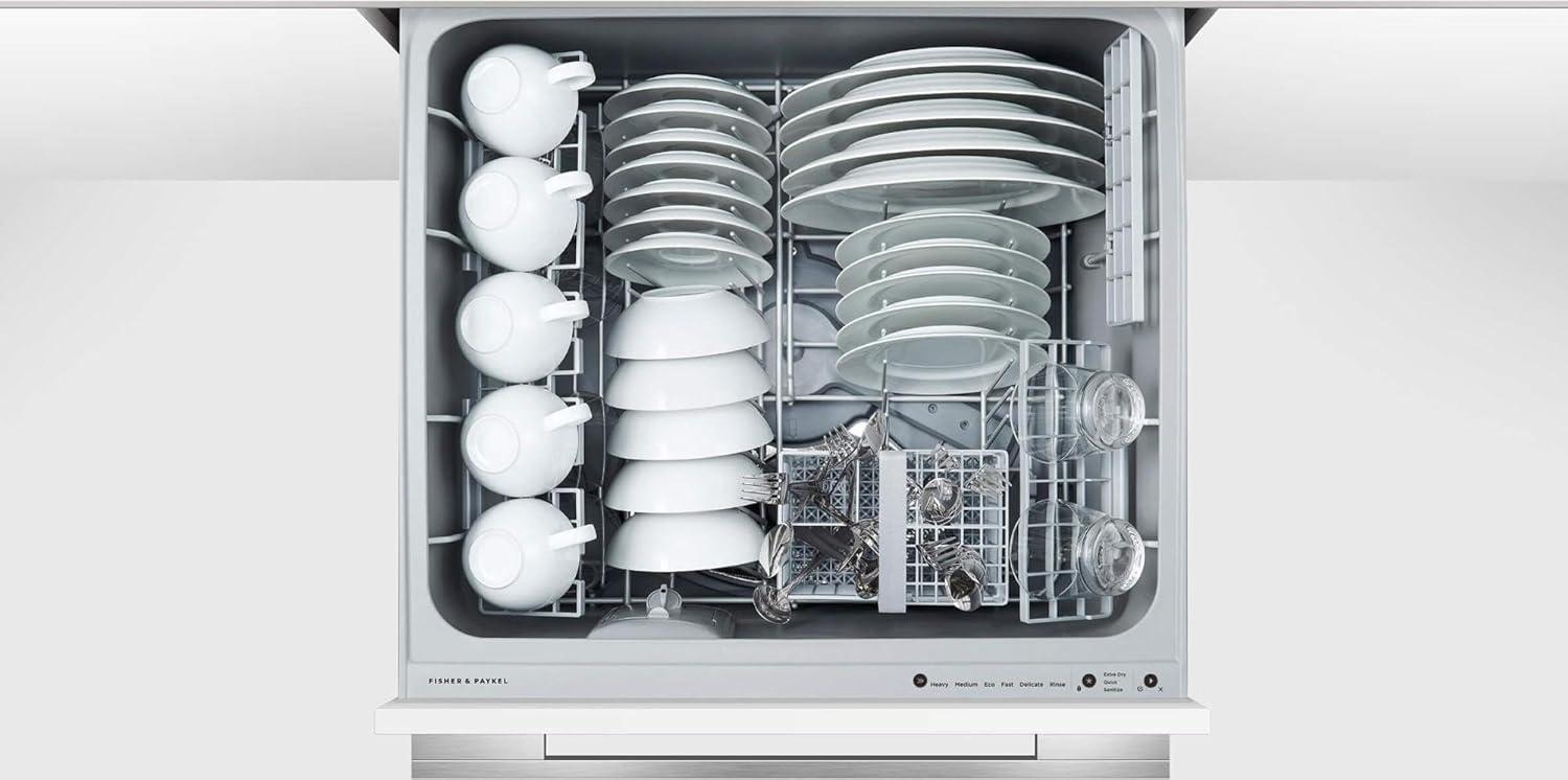 EZKleen Stainless Steel Double Drawer Built-In Dishwasher