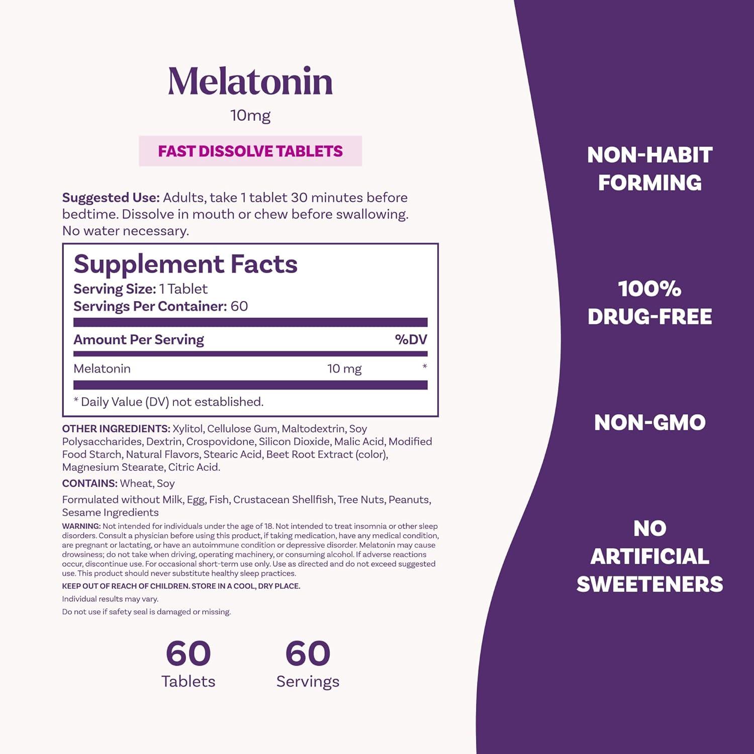 Natrol Melatonin, Citrus, 10 mg, 60 Tablets