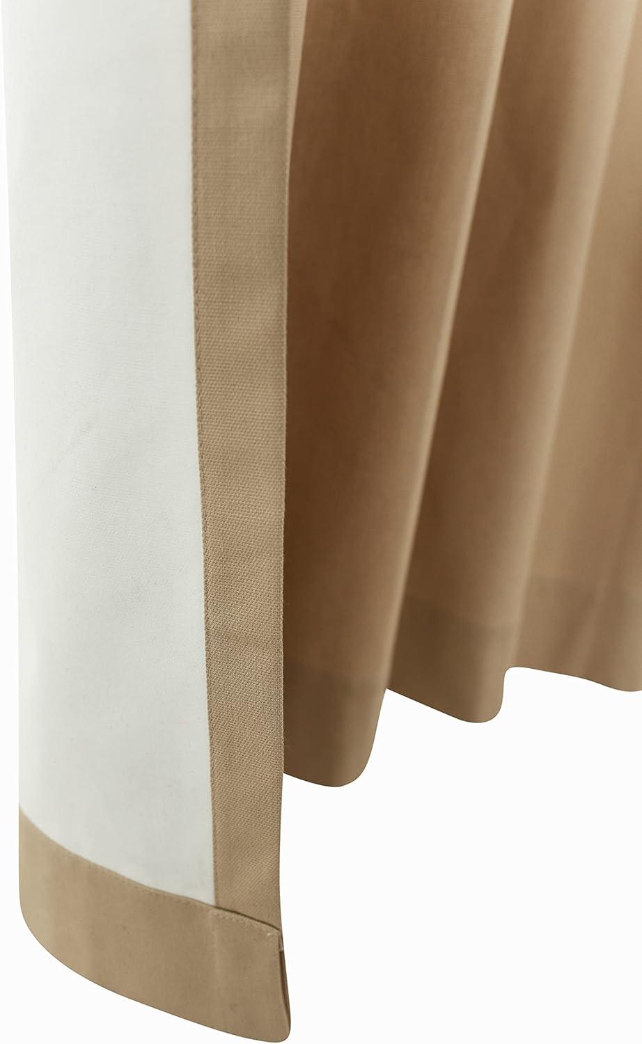 Winmate Insulated Cotton Tab Top Curtain Panel - Pair each 40" x 84" in Khaki