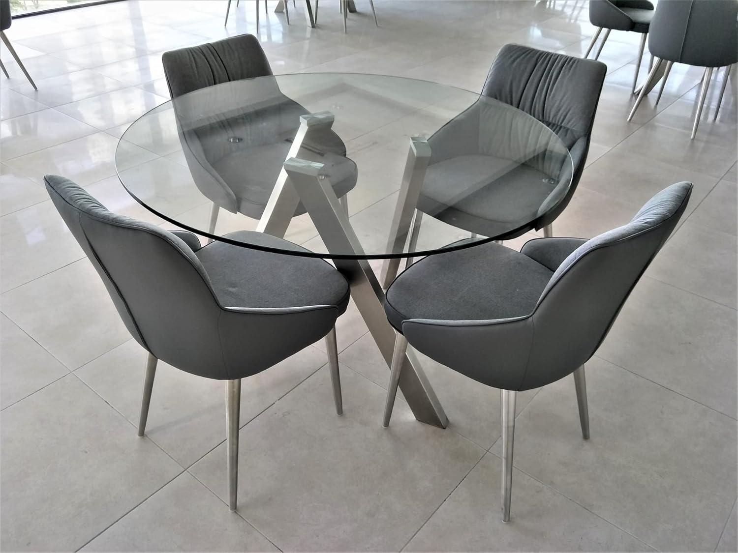 18 Inch Round Glass Table Top 1/2 Inch Thick Clear Tempered Glass With Flat Edge Polished