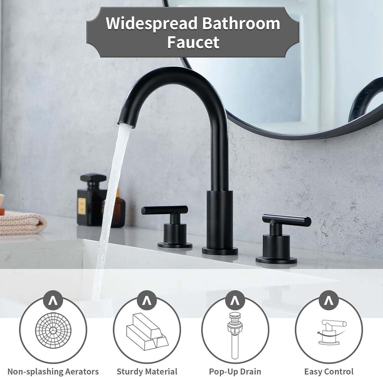 Widespread 2-handle Bathroom Faucet