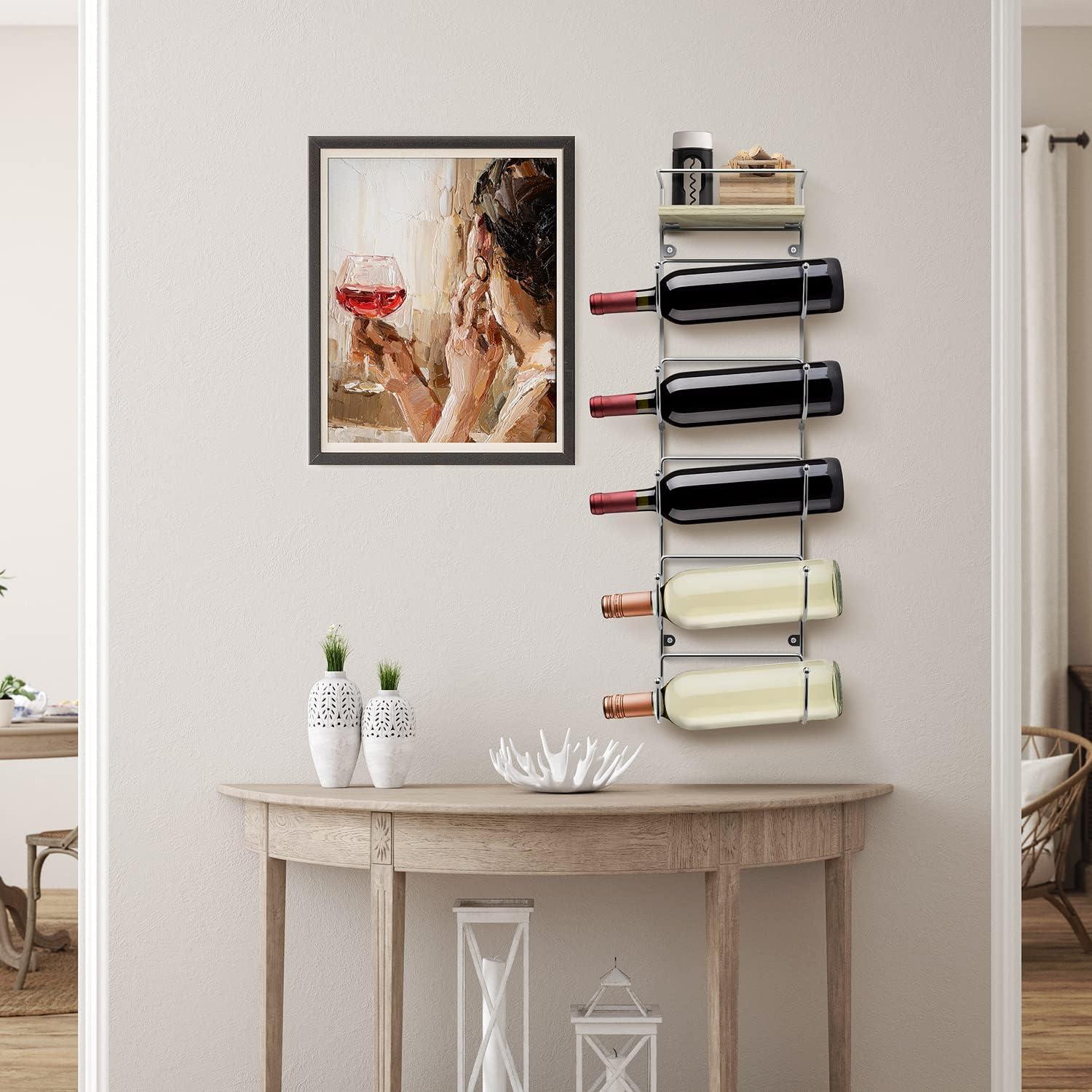 Sorbus 5-Tier Wall Mounted Metal Towel Rack with Shelf