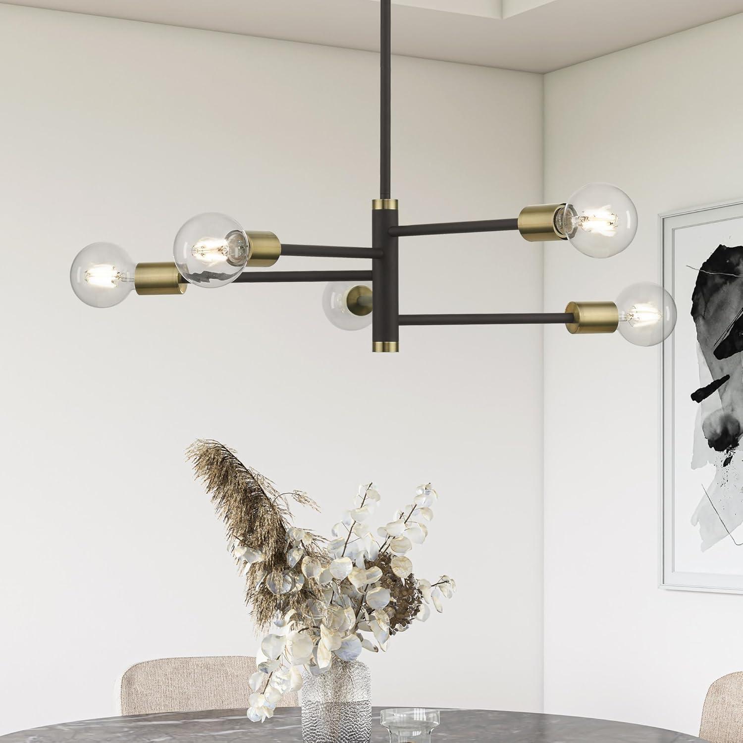 Livex Lighting Bannister 5 - Light Chandelier in  Black