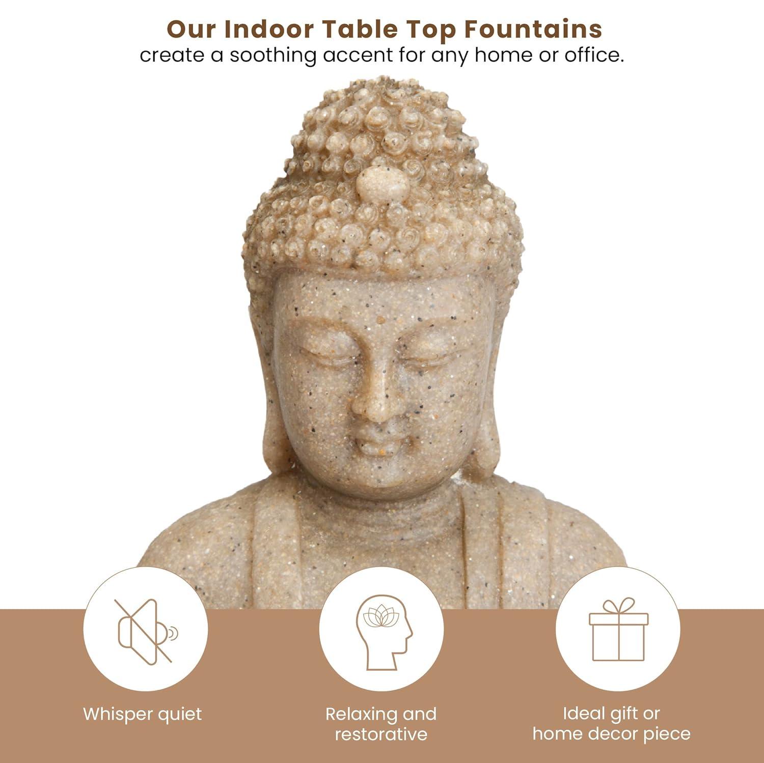Bits And Pieces 28 cm Indoor Serenity Buddha Tabletop Water Fountain