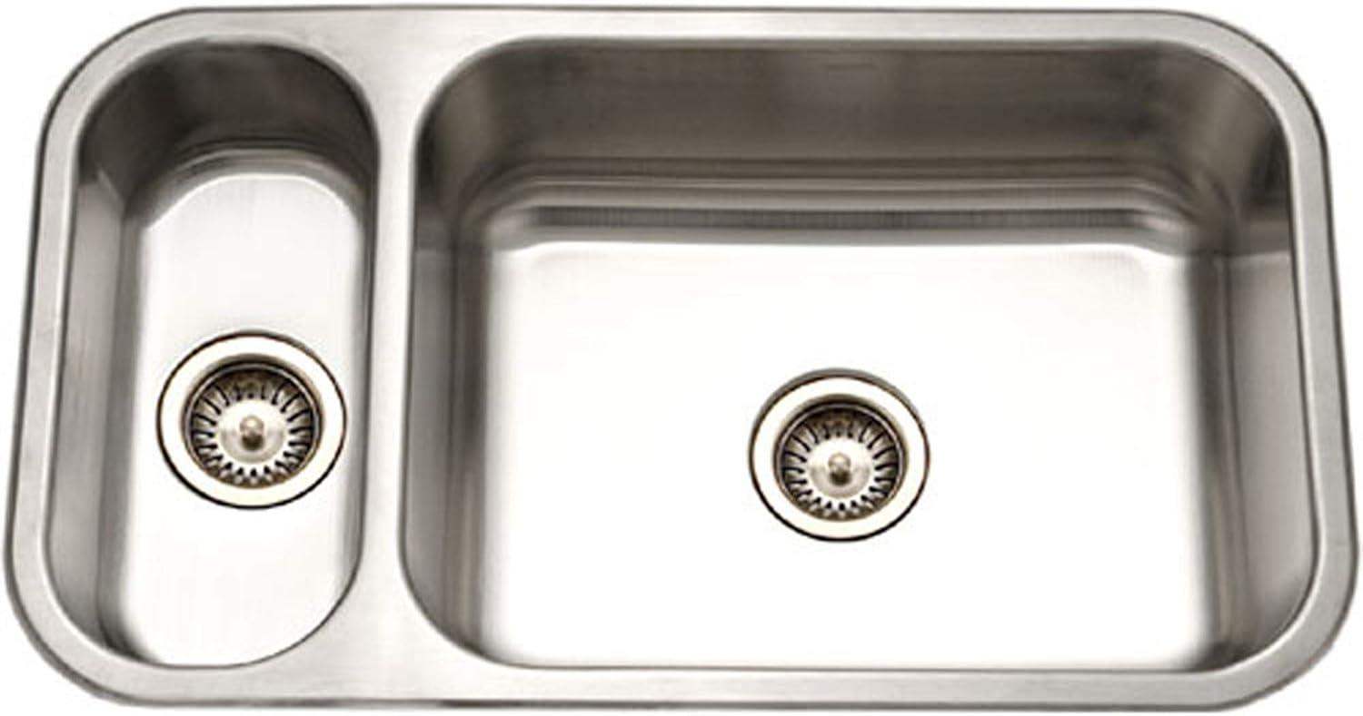 Elite 31.5'' L Undermount Double Bowl Stainless Steel Kitchen Sink