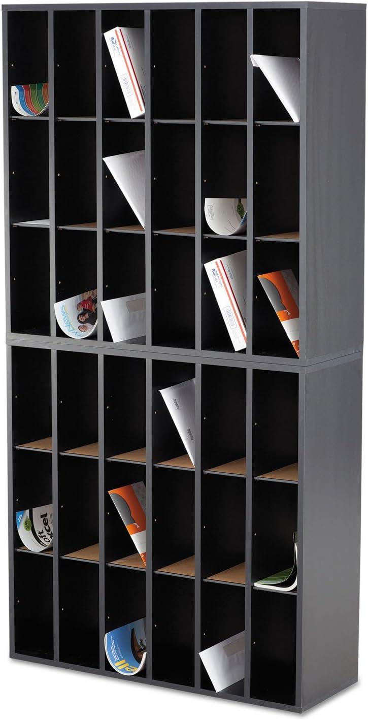 Mail Sorter with Adjustable Dividers 18 Compartments
