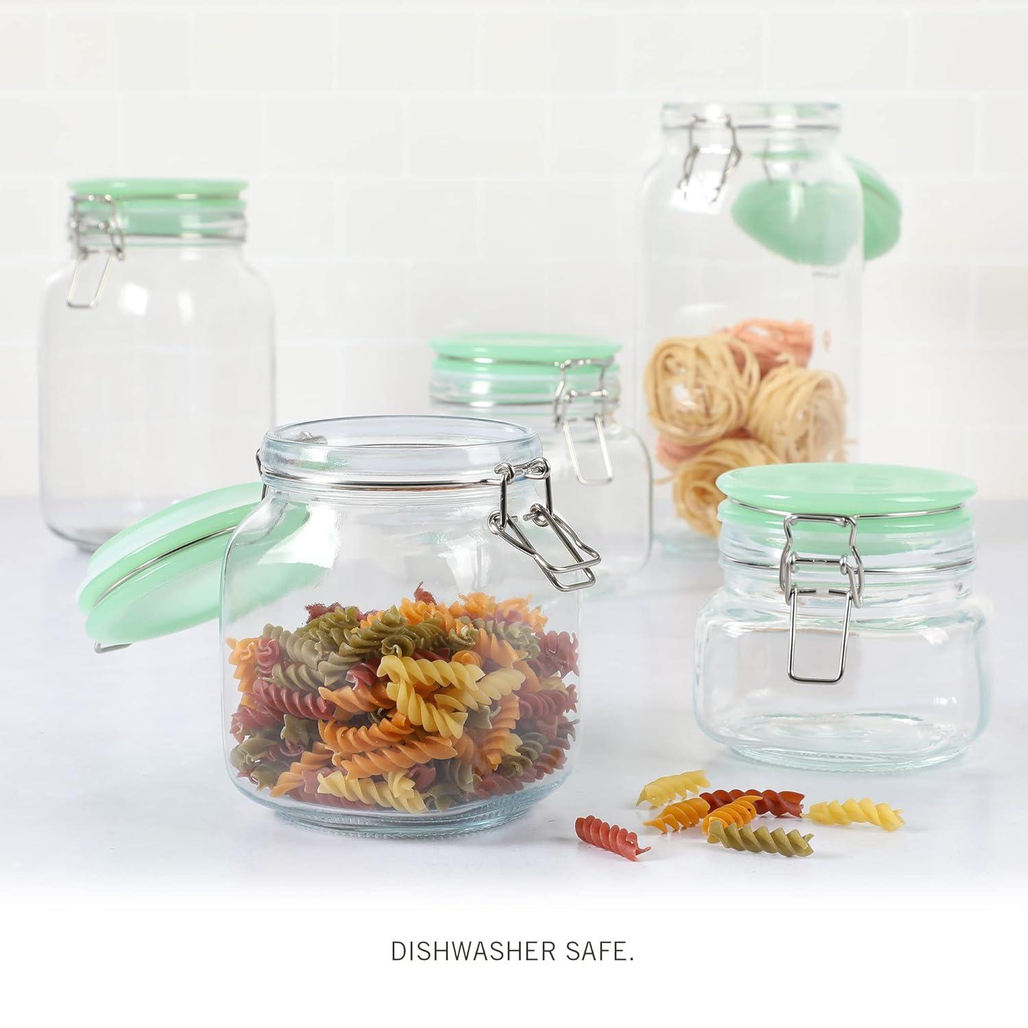 Martha Stewart 5 Piece Glass Kitchen Canister Set