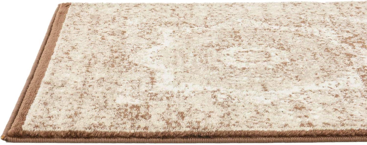 Unique Loom Imperial Collection Area Rug - Lygos (2' x 6' 1" Runner Chocolate Brown/Beige)