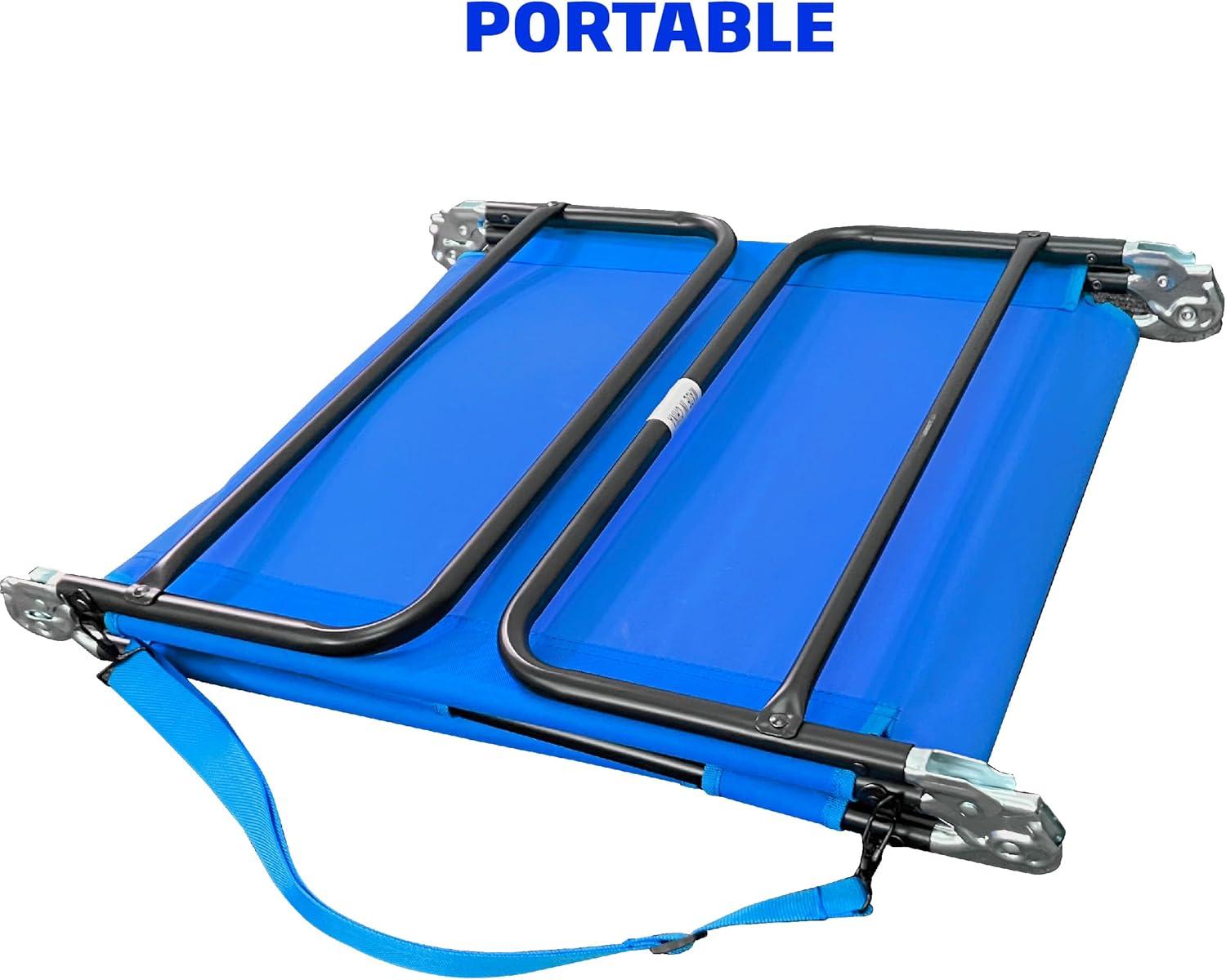 EasyGo Products Adjustable Pool Chair Outdoor Chaise Lounges Set of Black