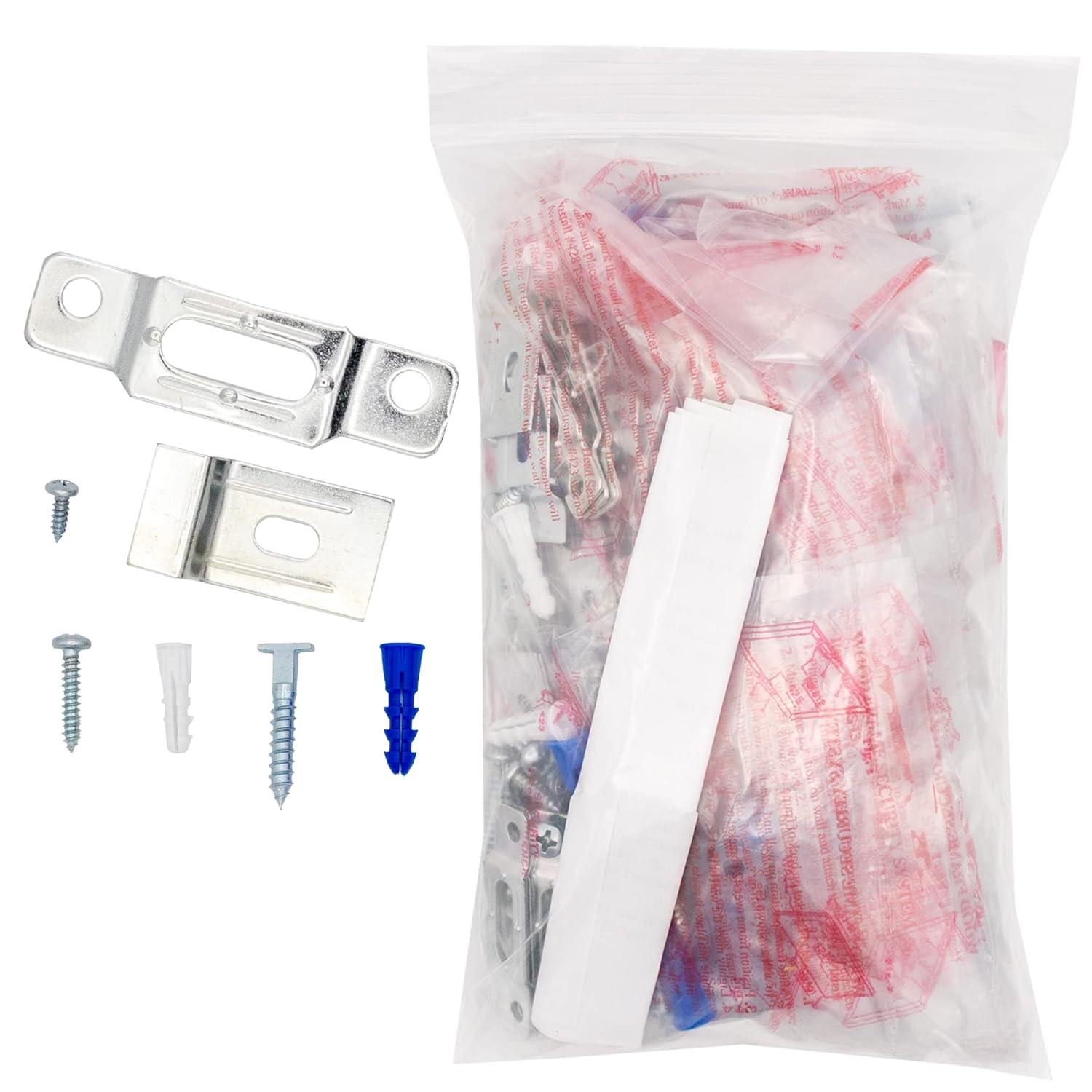 Framer Supply Complete T-Lock Security Hanger Set for Wood & Metal Frames, 25 Sets + 1 Wrench