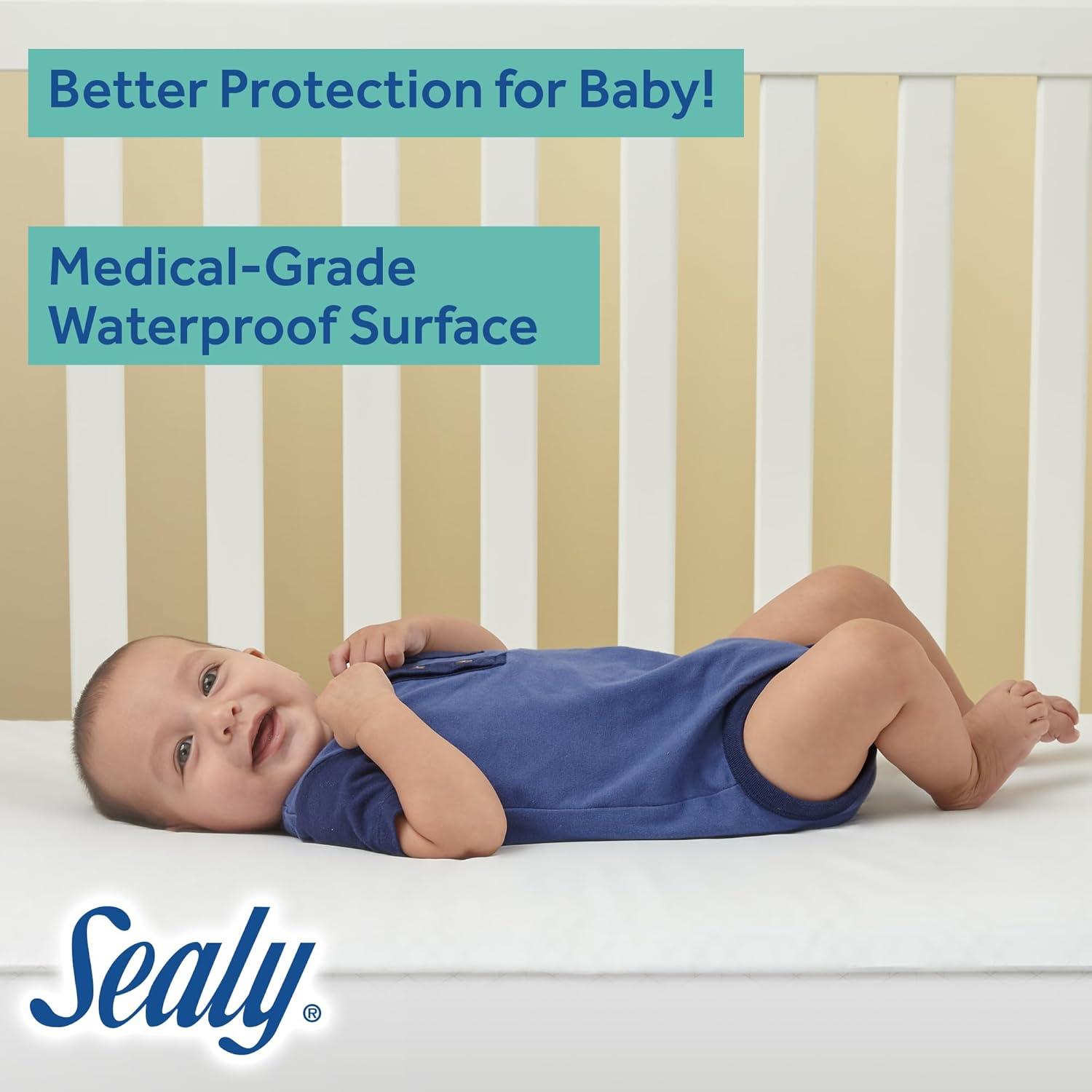 Sealy Mini Antibacterial Crib Mattress - 38"x24"