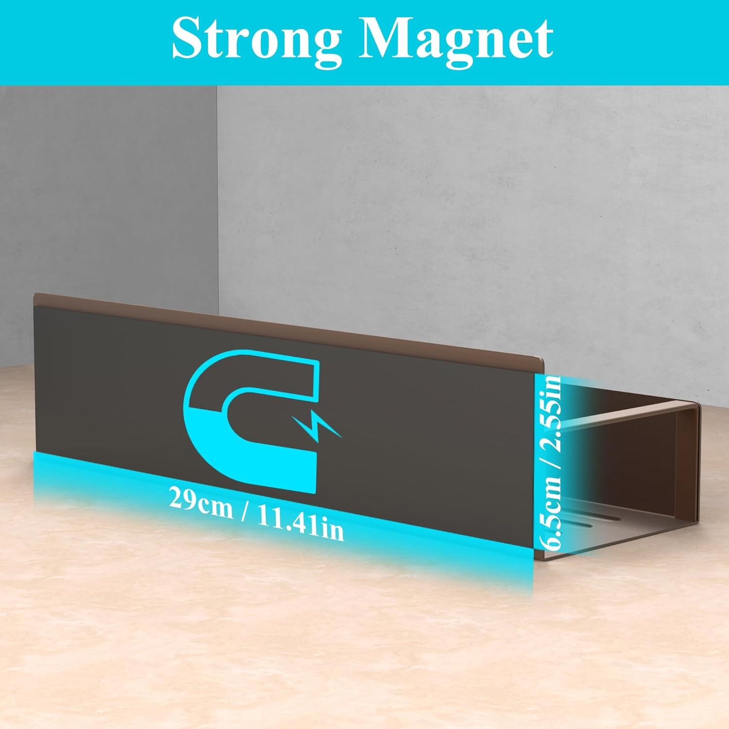 Prep & Savour 6 Pack Magnetic Spice Rack Organizer, Metal, Bronze