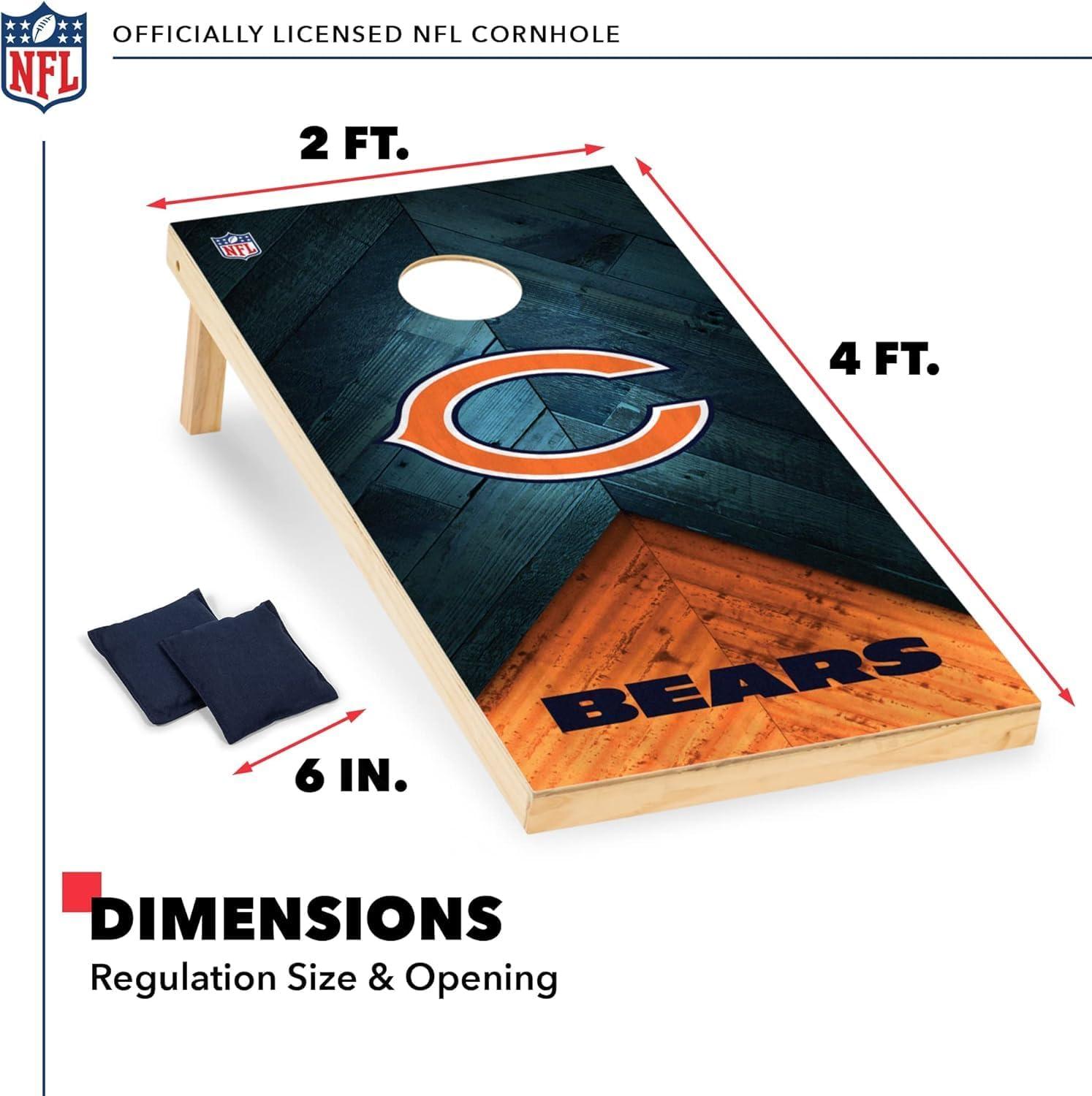 NFL Chicago Bears 2'x4' Wood Cornhole Set