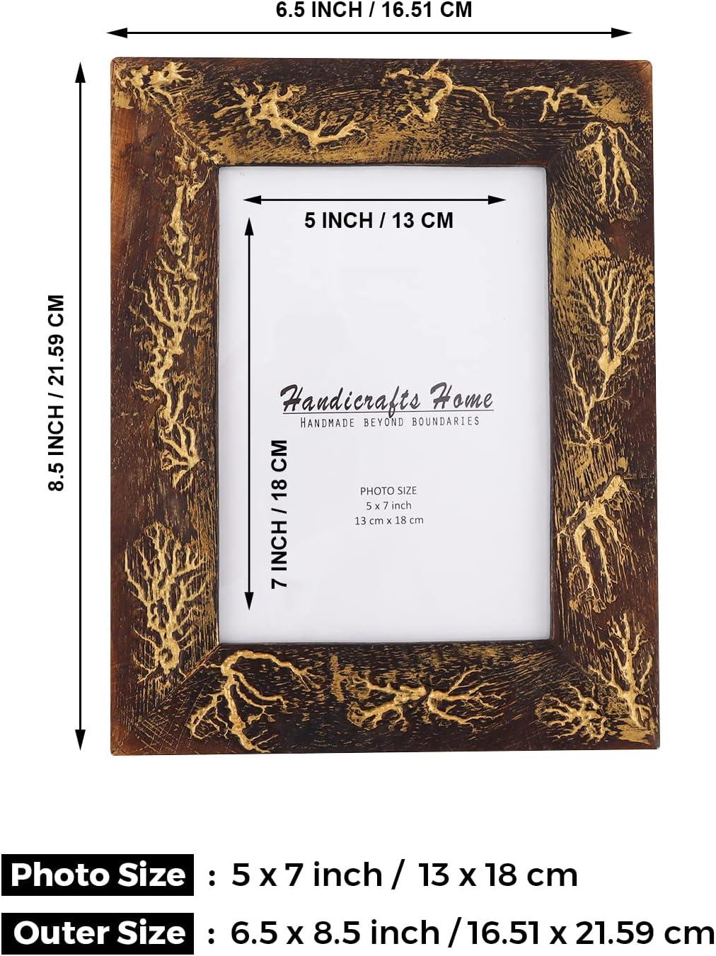 Handicrafts Home Indigo Mosaic Photo Frame Bone Handmade Picture Frames Size 5X7X1