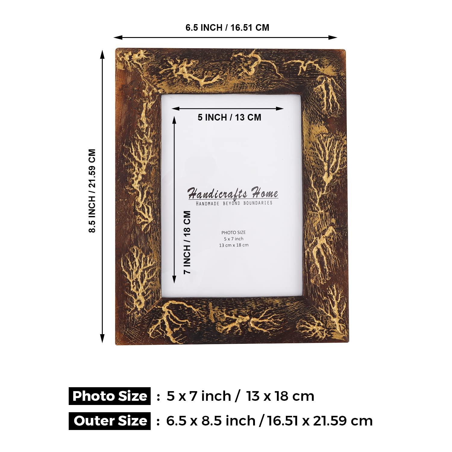 Handicrafts Home Indigo Mosaic Photo Frame Bone Handmade Picture Frames Size 5X7X1