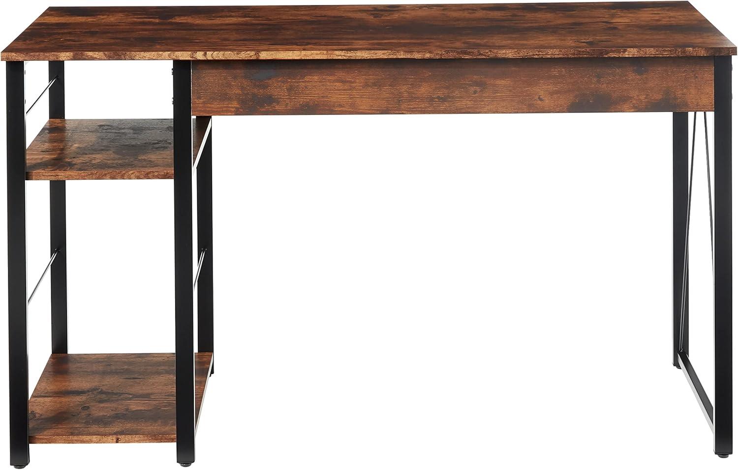 ACME Vadna Writing Desk in Weathered Oak and Black