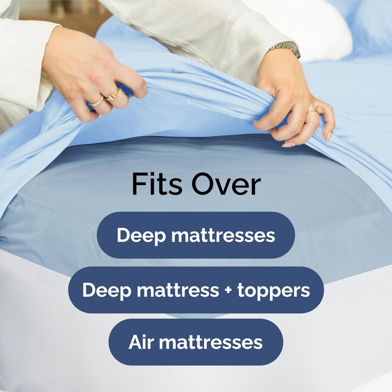 4 Piece Ultra Soft & Cooling Deep Pocket Sheet Set Brushed Hotel Luxury Bed Sheets