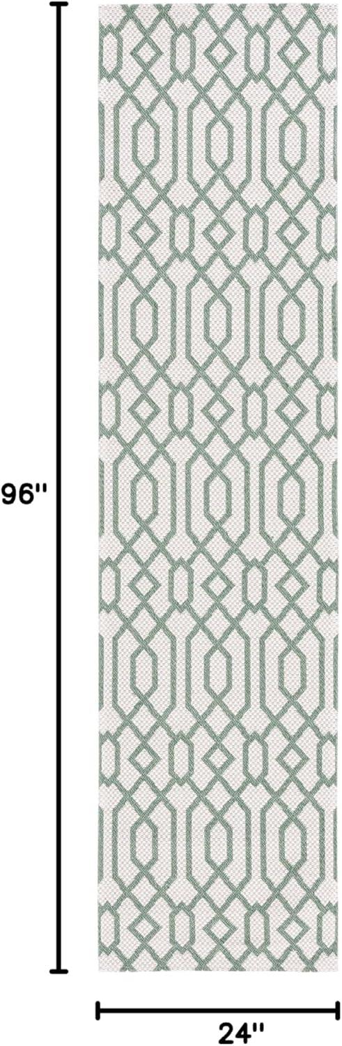 Martha Stewart Rugs Martha Stewart Cotton Geometric Rug in Blue/Gray