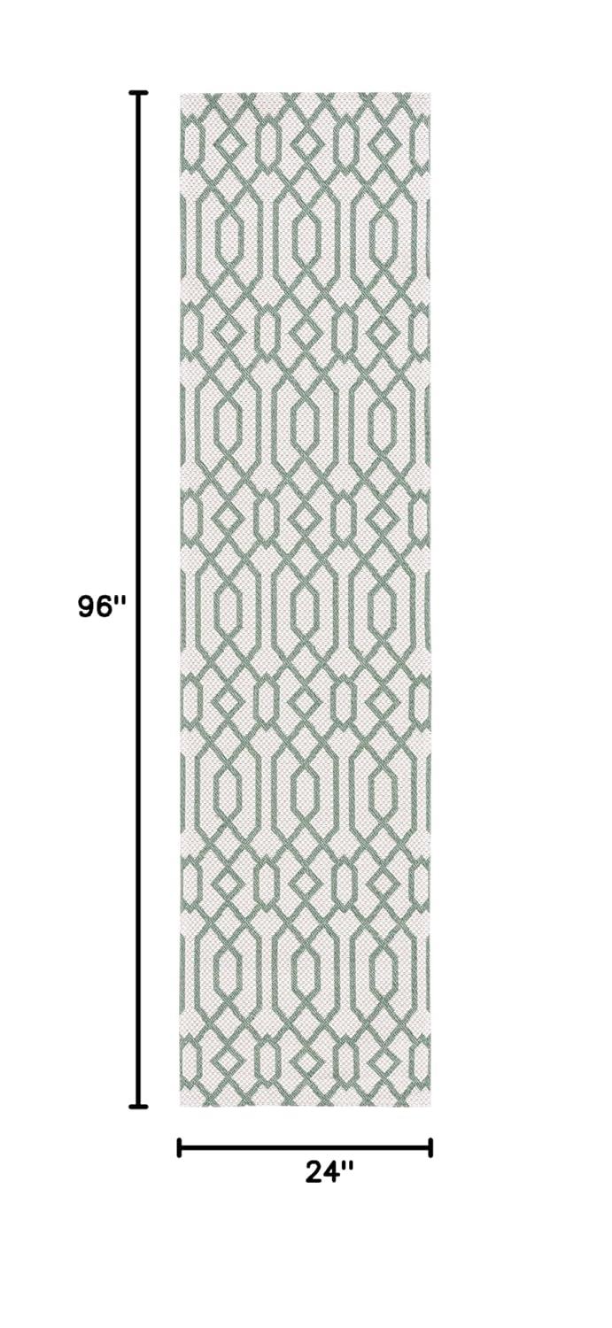 Martha Stewart Rugs Martha Stewart Cotton Geometric Rug in Blue/Gray