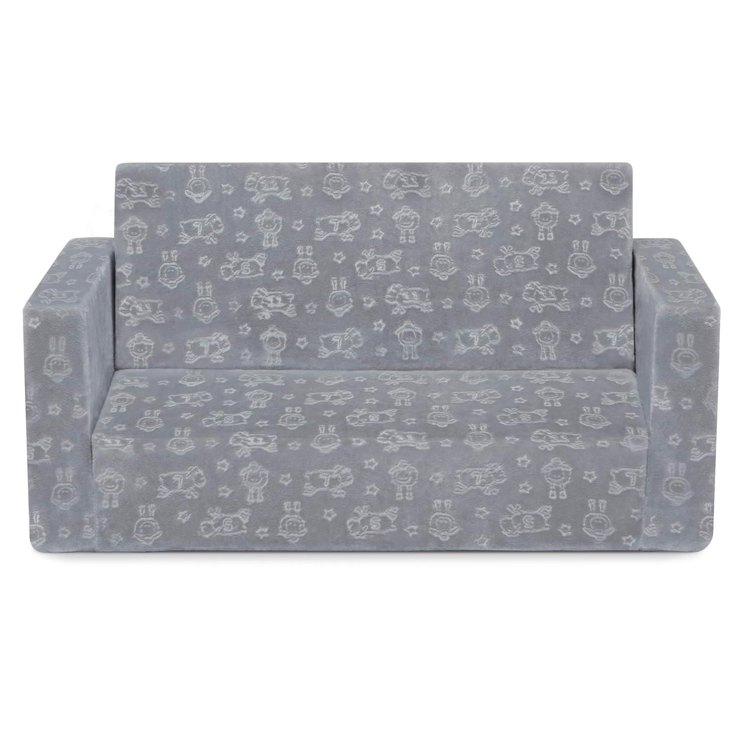 Serta Perfect Sleeper Extra Wide Comfy 2-in-1 Convertible Sofa to Lounger - Gray