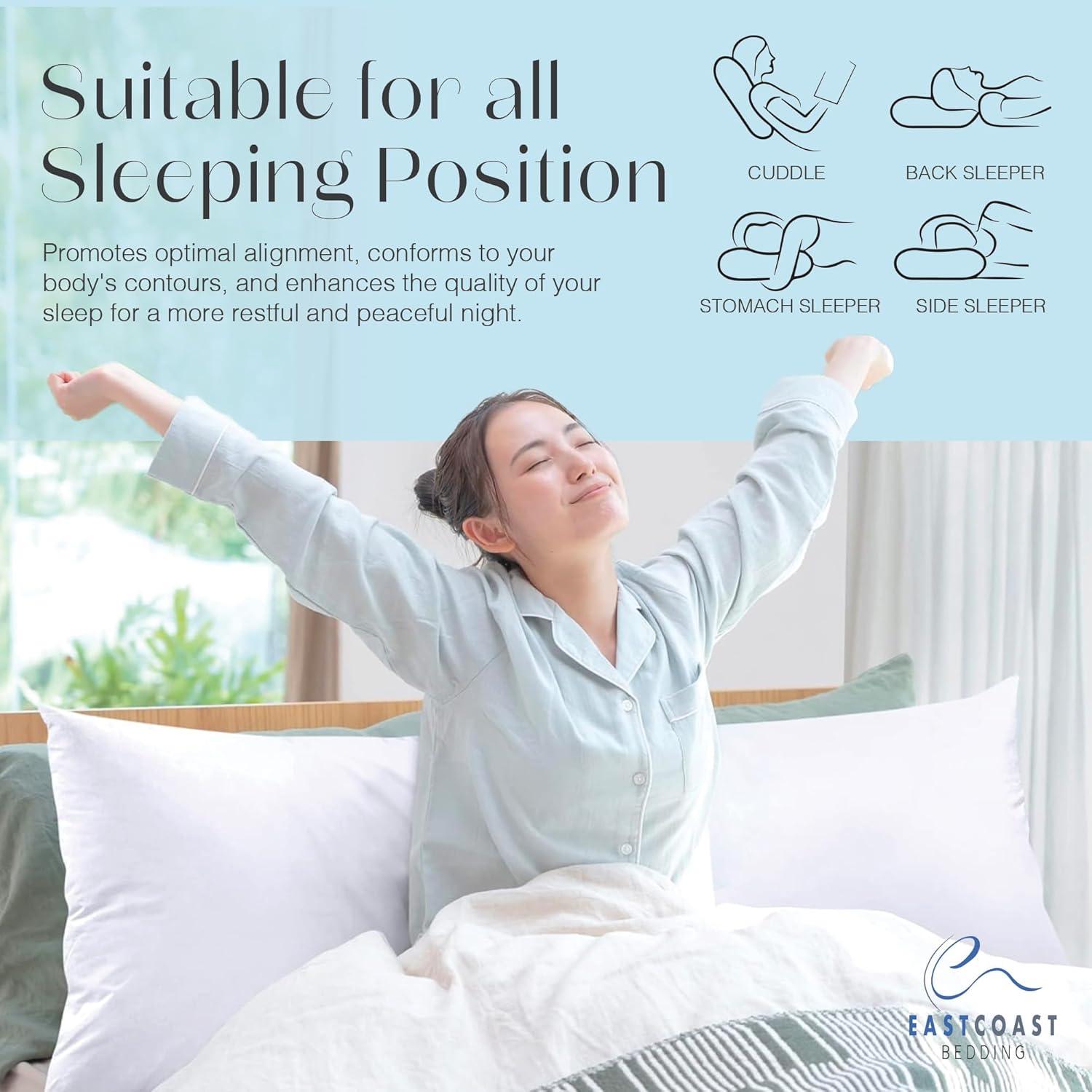 East Coast Bedding Body Pillow 100% Goose Down Body Pillow 600FP