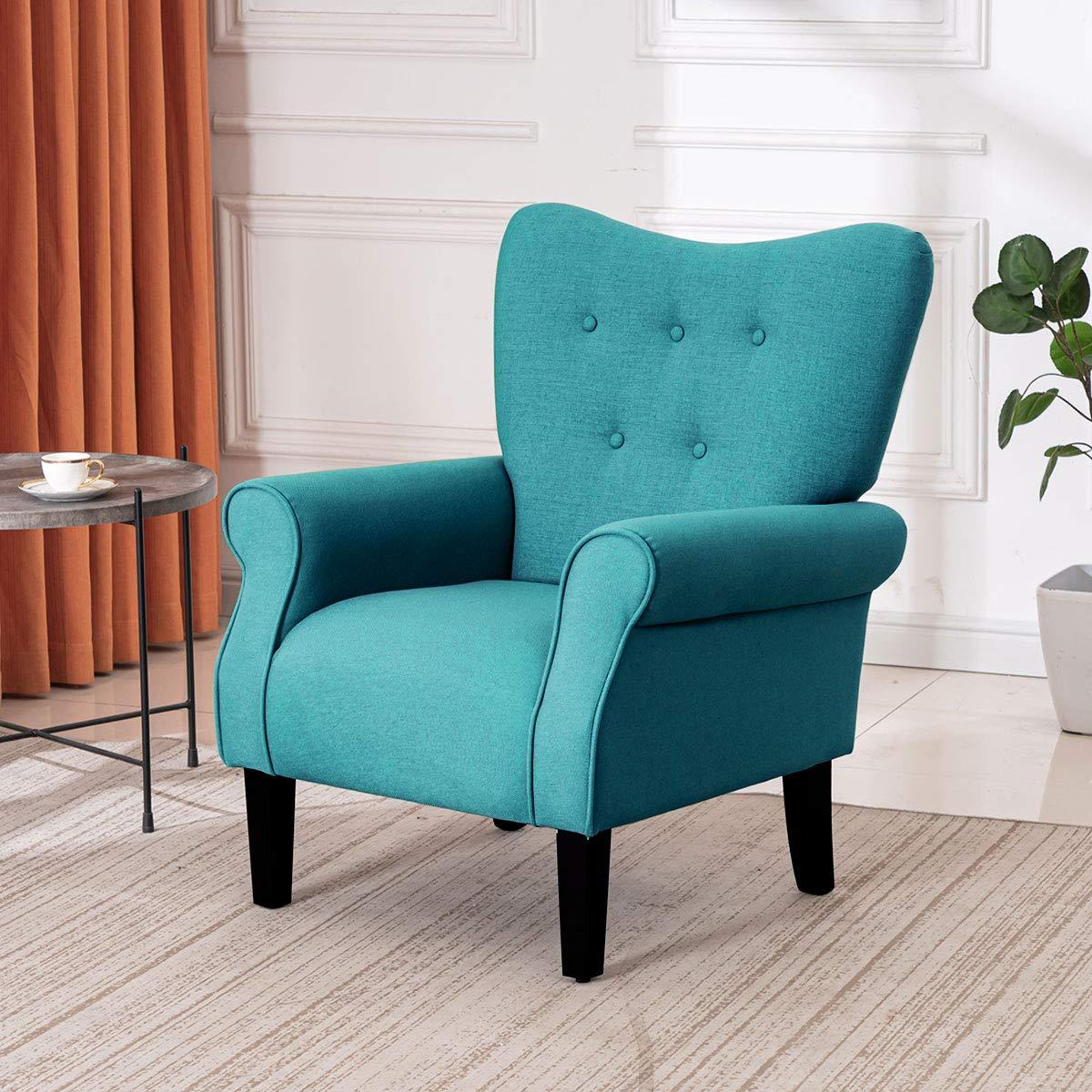 BELLEZE Accent Chair Armchair for Living Room - Allston (Mallard Teal)