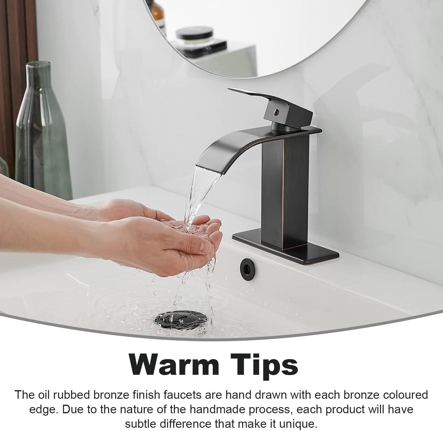 Single-Hole Single-handle Bathroom Faucet with Drain Assembly