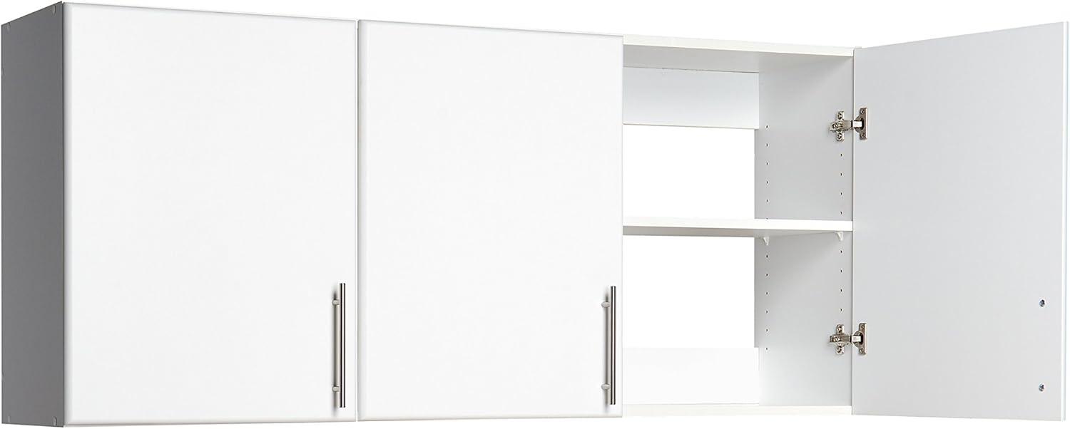 Elite 59'' White 3-Door Adjustable Shelf Bathroom Wall Cabinet