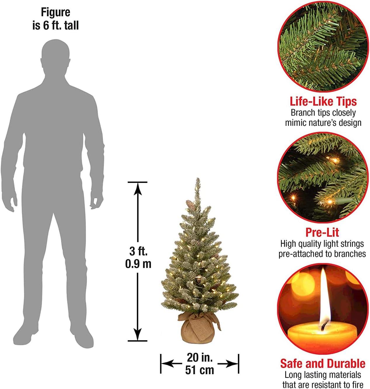 0'' Lighted Artificial Cedar Christmas Tree