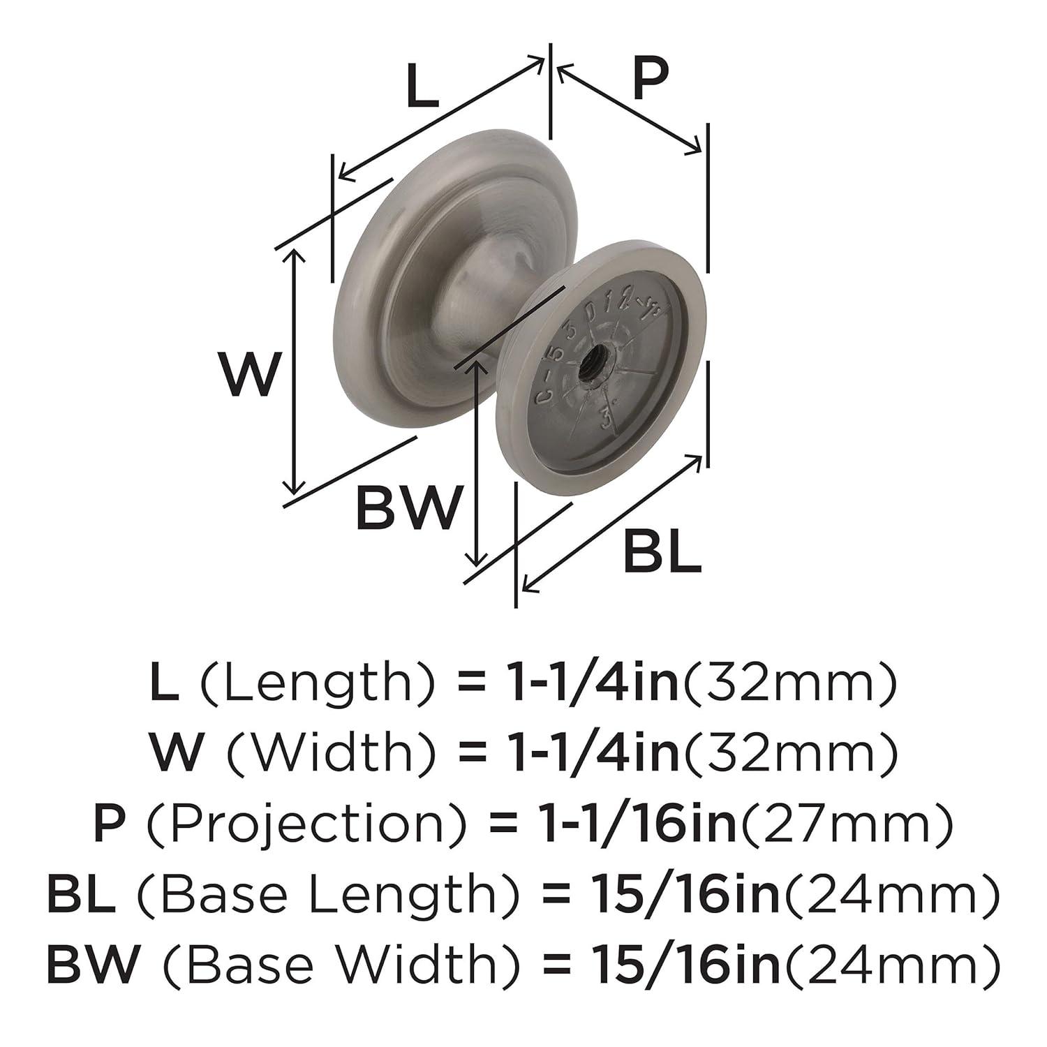 Allison 1 1/4" Diameter Mushroom Knob Multipack