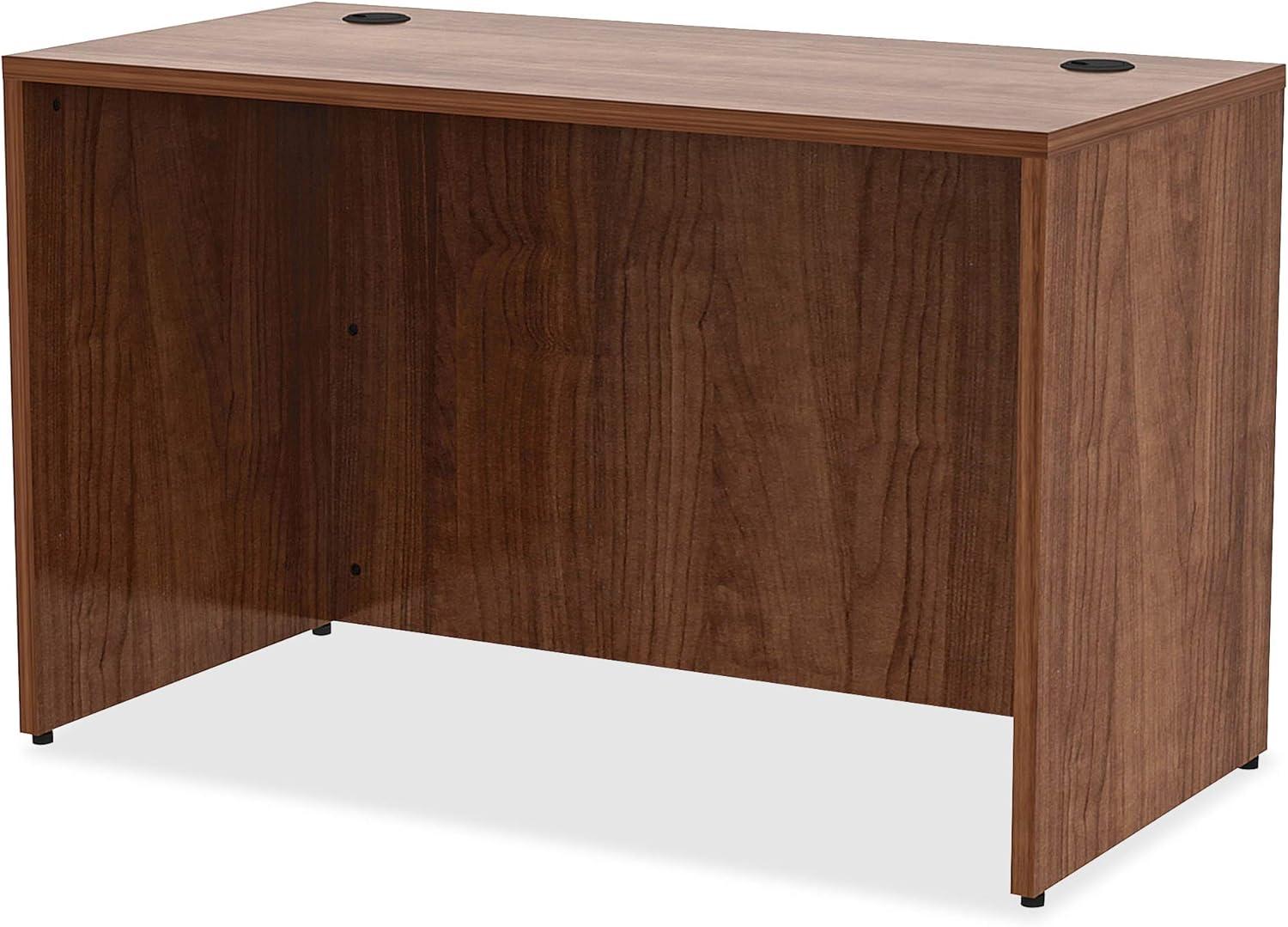 Lorell Laminate Desk 48"x24"x29-1/2" Walnut 34390