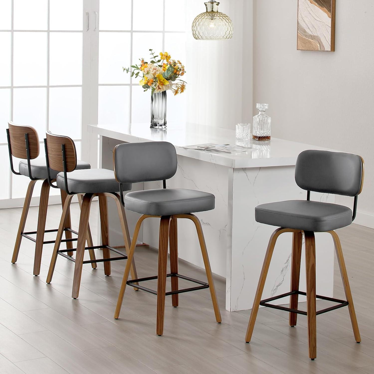 Corrigan Studio® Logreira Swivel Upholstered Counter & Bar Height Stool (Set of 2)
