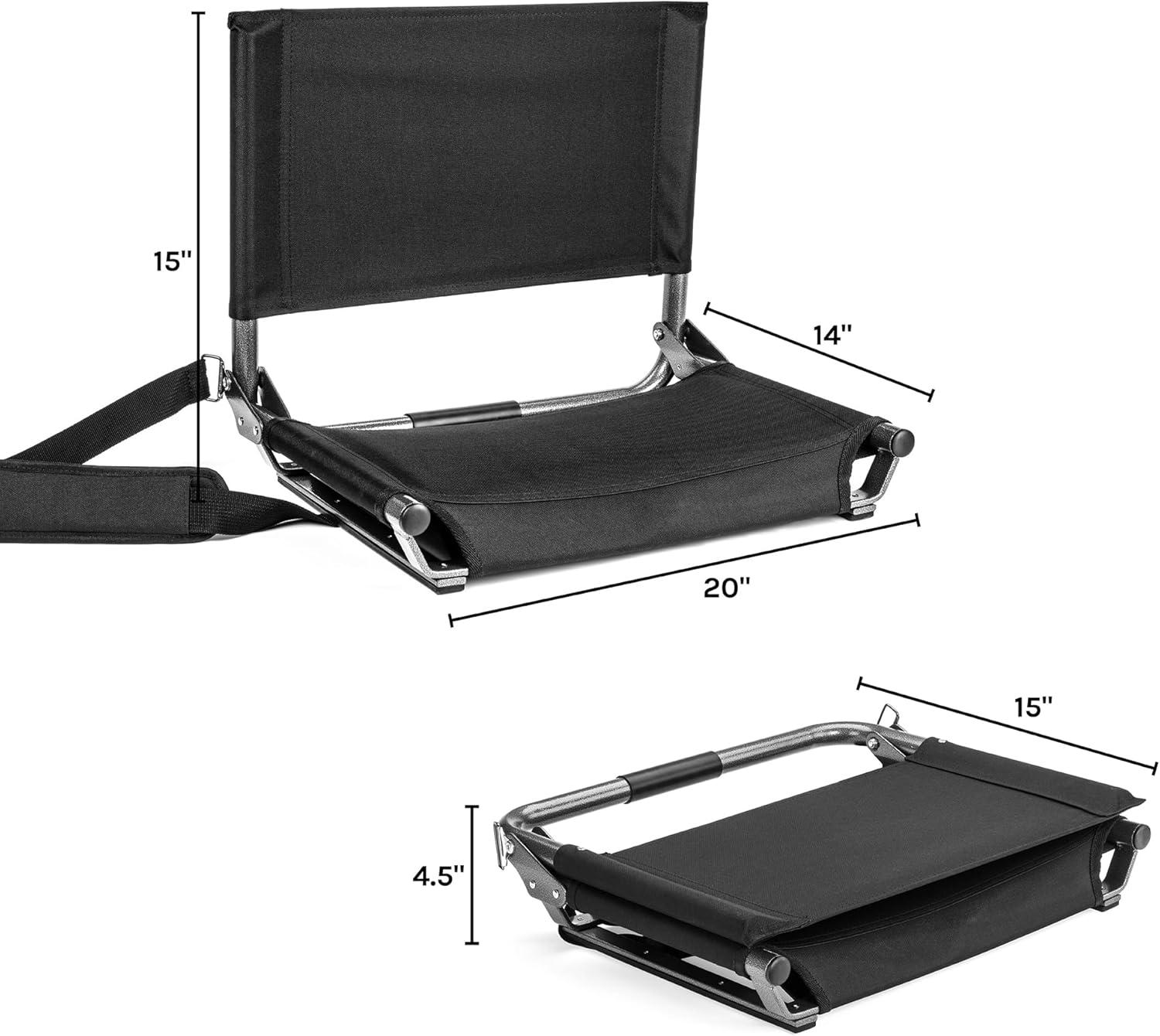 Cascade Mountain Tech Extra-Wide Stadium Seat for Bleachers, Maroon