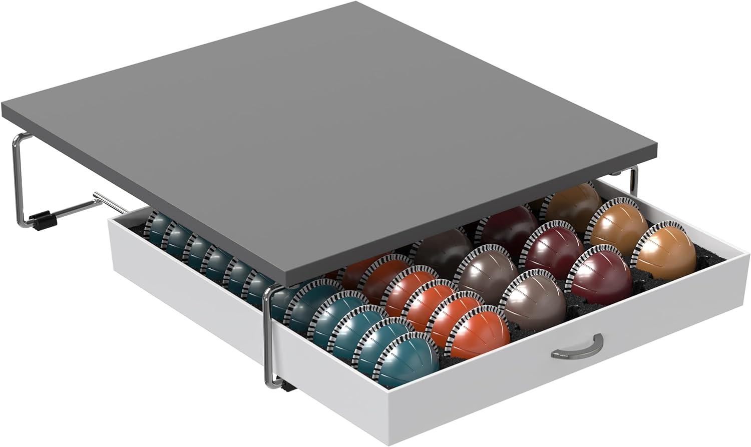 DecoBros Supreme Vertuoline Drawer, Holds with 30 Big or 60 Small Vertuoline Pods, Grey