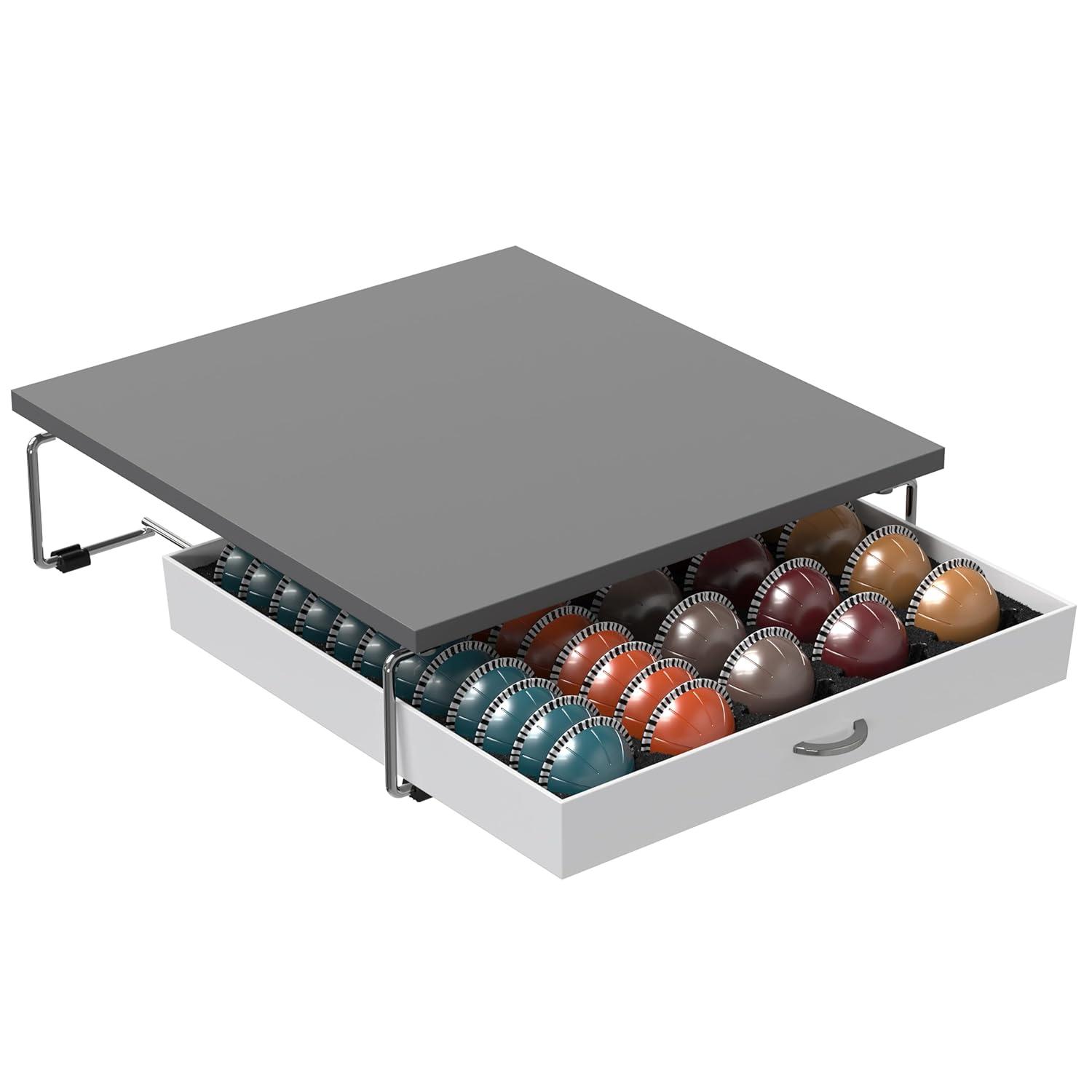 DecoBros Supreme Vertuoline Drawer, Holds with 30 Big or 60 Small Vertuoline Pods, Grey