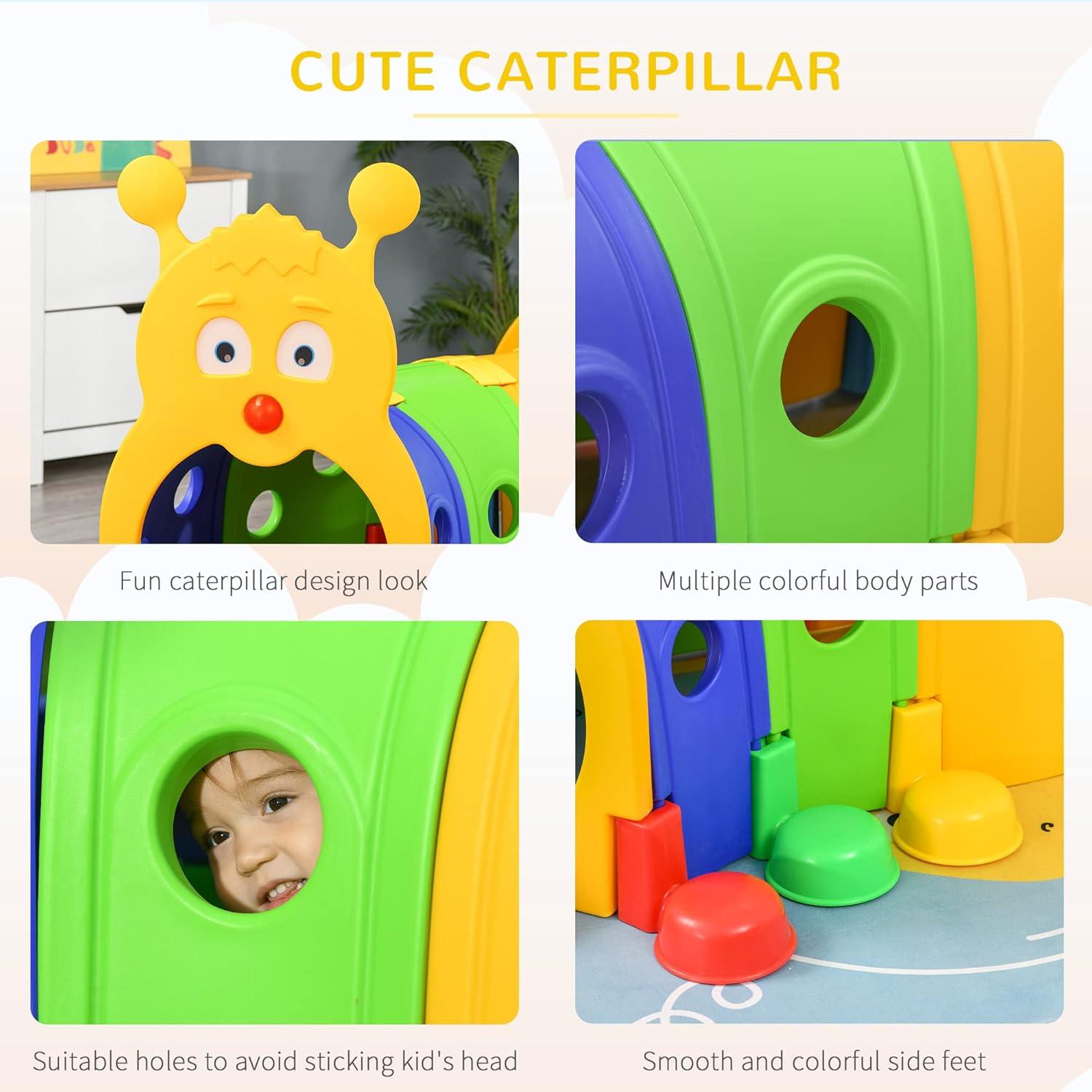 Multicolor Caterpillar Tunnel Play Equipment for Kids