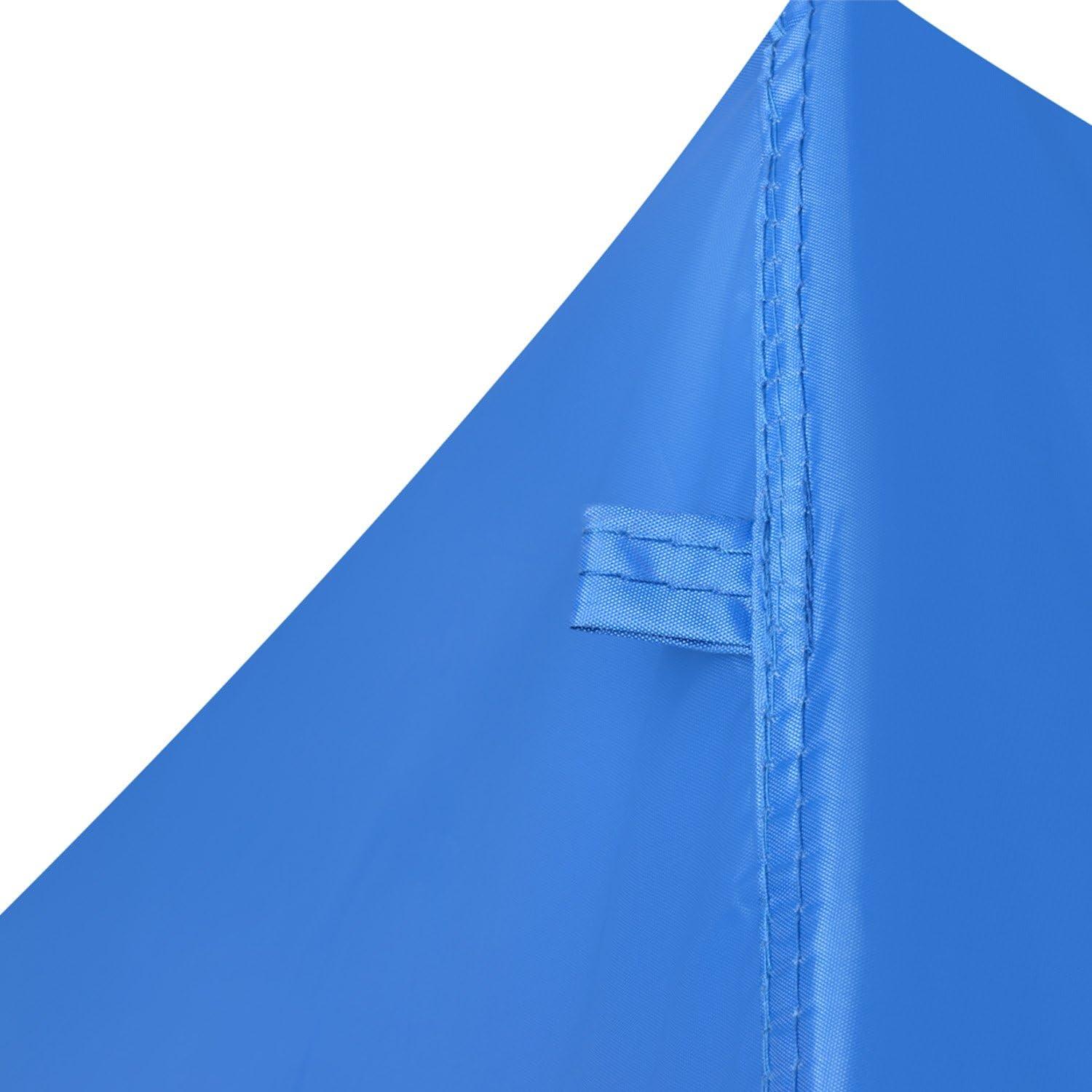 10 x 10 ft Blue Steel Pop-Up Canopy Tent