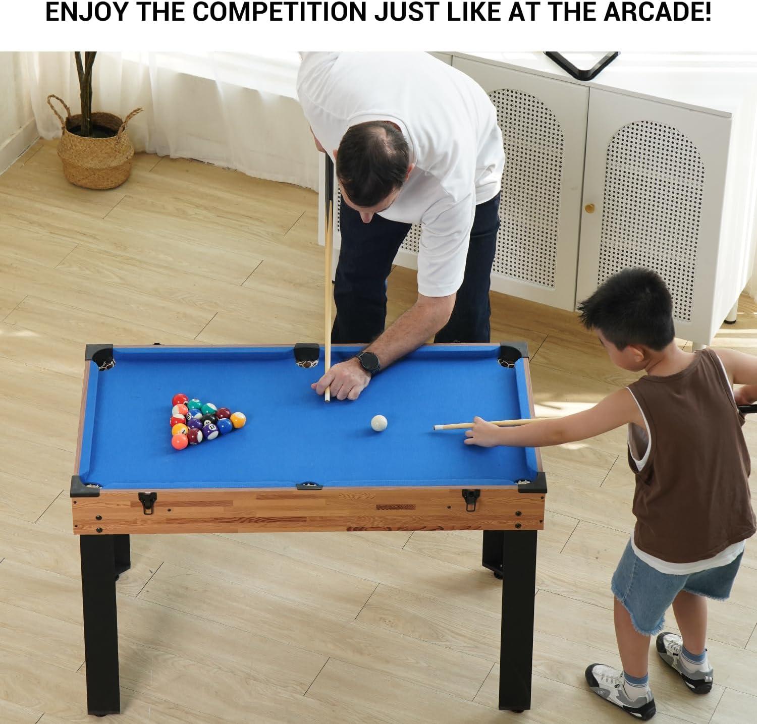 Tallo 48'' 4-in-1 Multi-Game Table with Foosball, Air Hockey, Pool, and Table Tennis