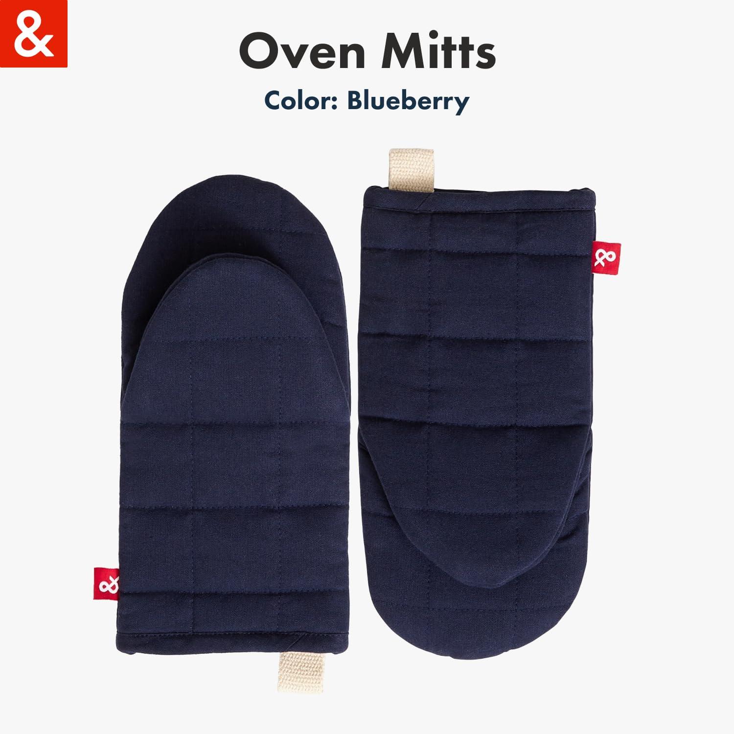10+1%2f2%22+Puppet+Oven+Mitt+-+Cotton%2c+Blueberry+Blue