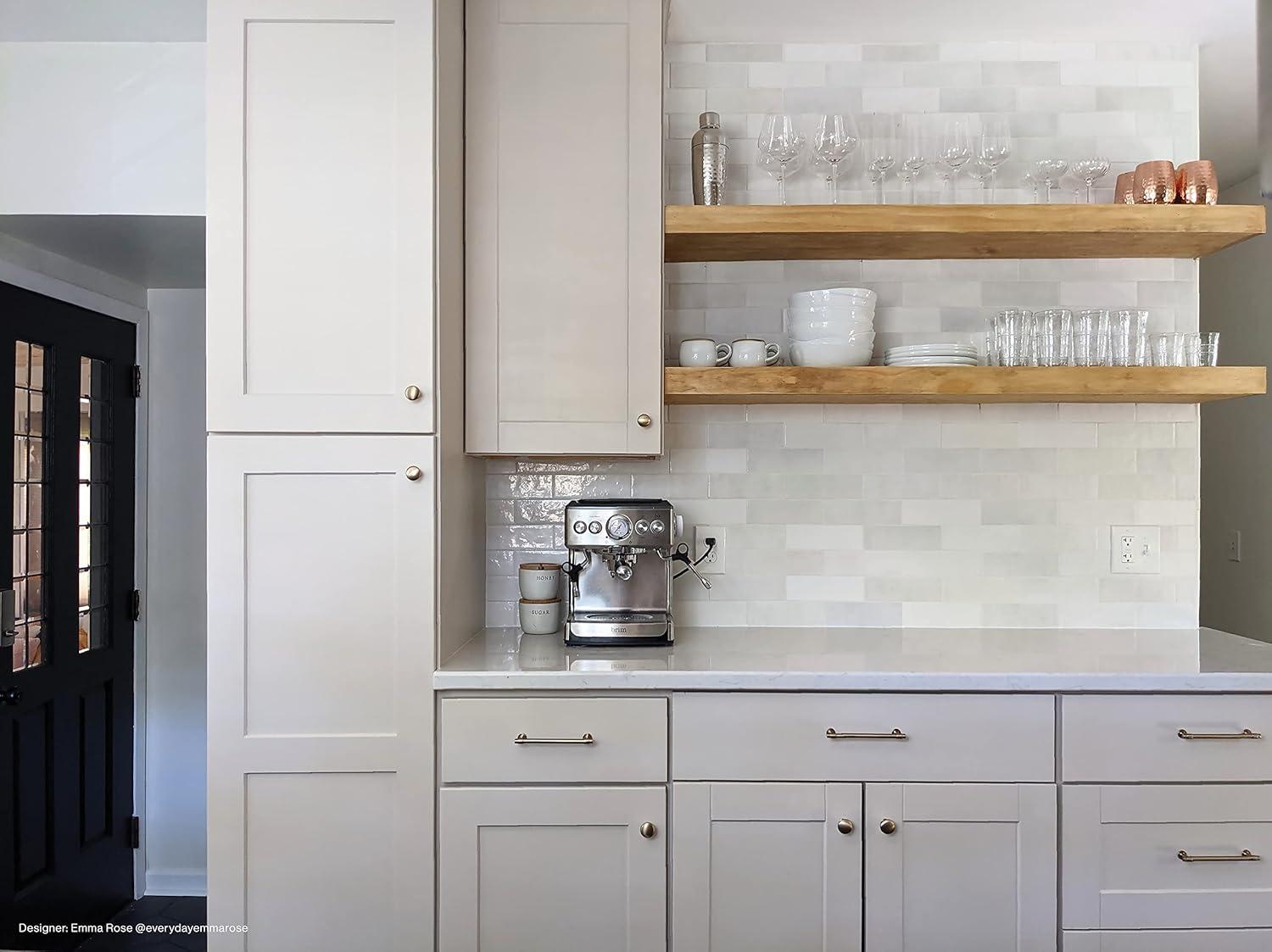 Cloe Subway Glossy White 2.5 in. x 8 in. Handmade-Look Ceramic Wall Tile (10.64 sq. ft./Case)