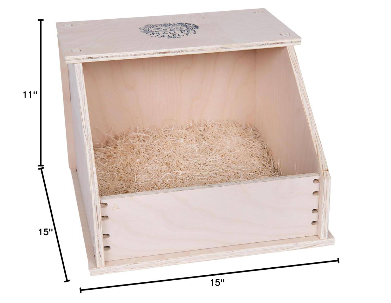 Small Pet Select - Chicken Nesting Box, 15x15x11, for Hens Laying Eggs, Wooden, Chicken Coop Nest Box,