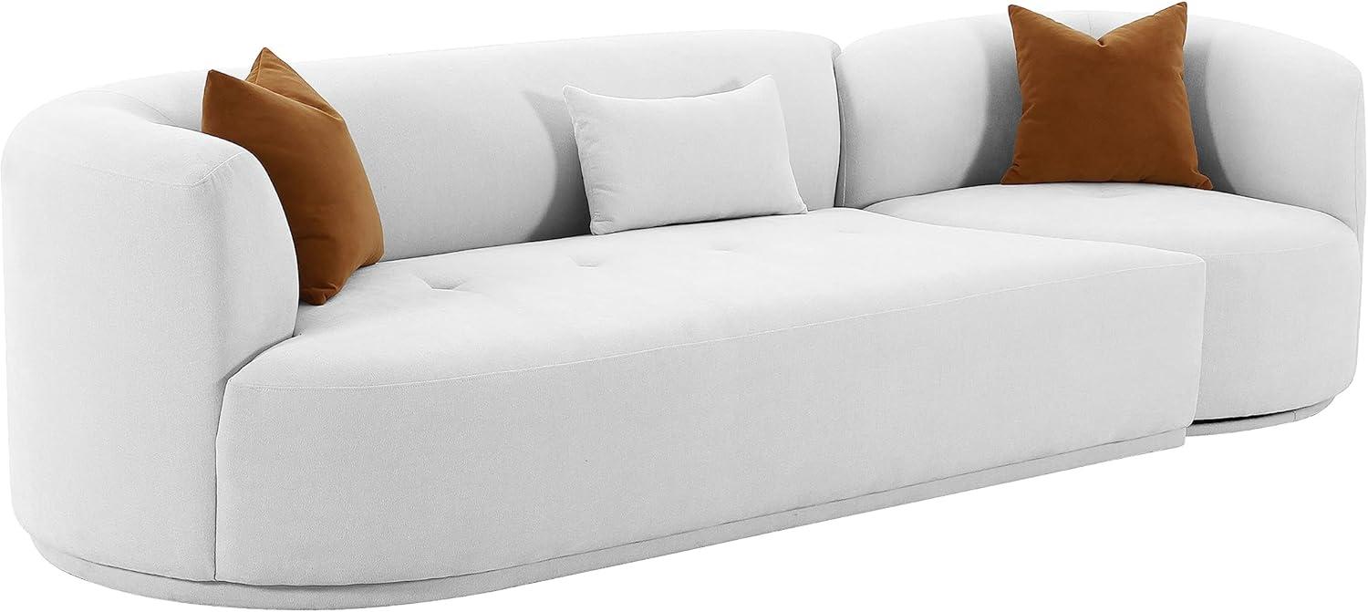 Fickle Boucle 2-Piece Modular RAF Sofa