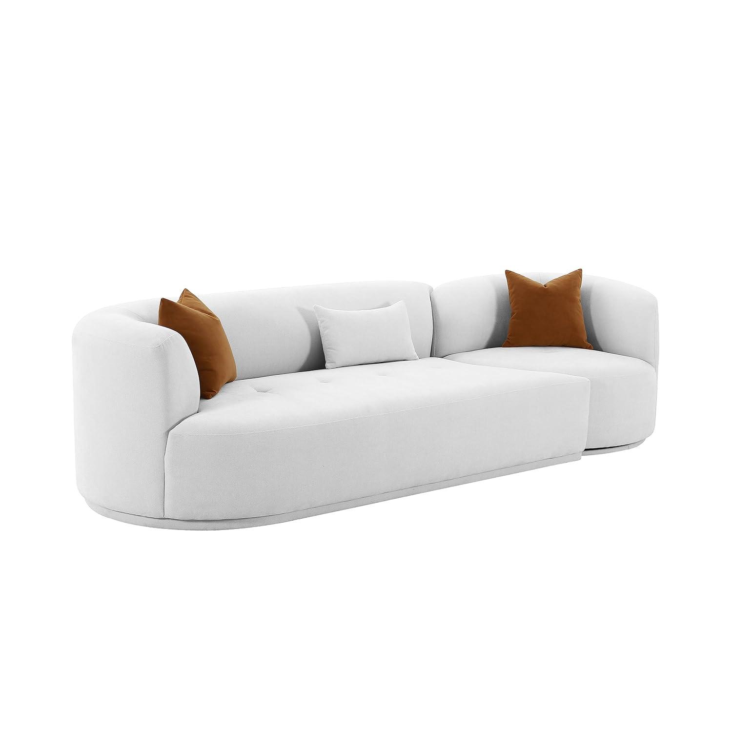 Fickle Boucle 2-Piece Modular RAF Sofa