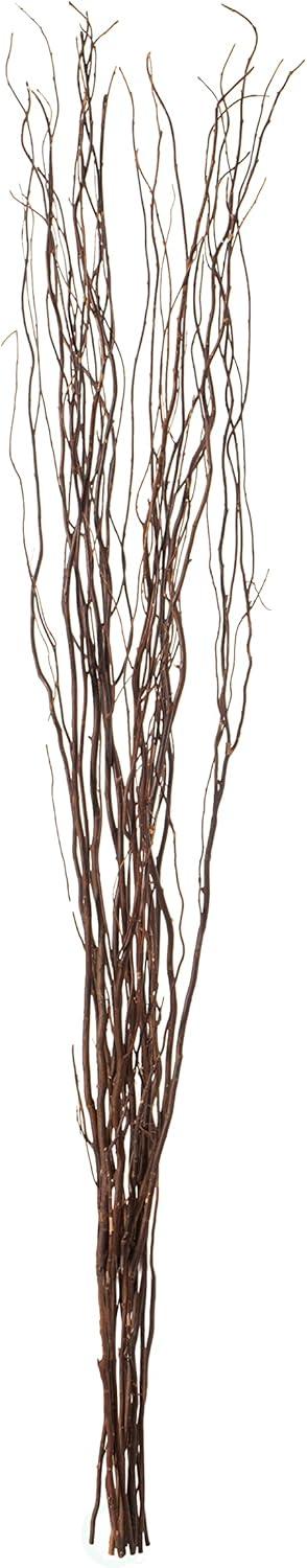 Uniquewise 12 pcs Natural Decorative Dry Branches Authentic Willow Sticks for Home Decoration and Wedding Craft, 47 in, Stems DIY Greenery Plants Craft Vases fillers Home Garden Hotel Farmhouse Decor